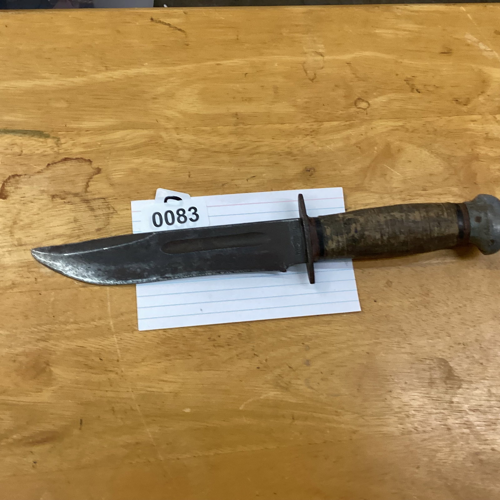 PAL LEATHER BOUND FIXED BLADE: GOOD CONDITON
