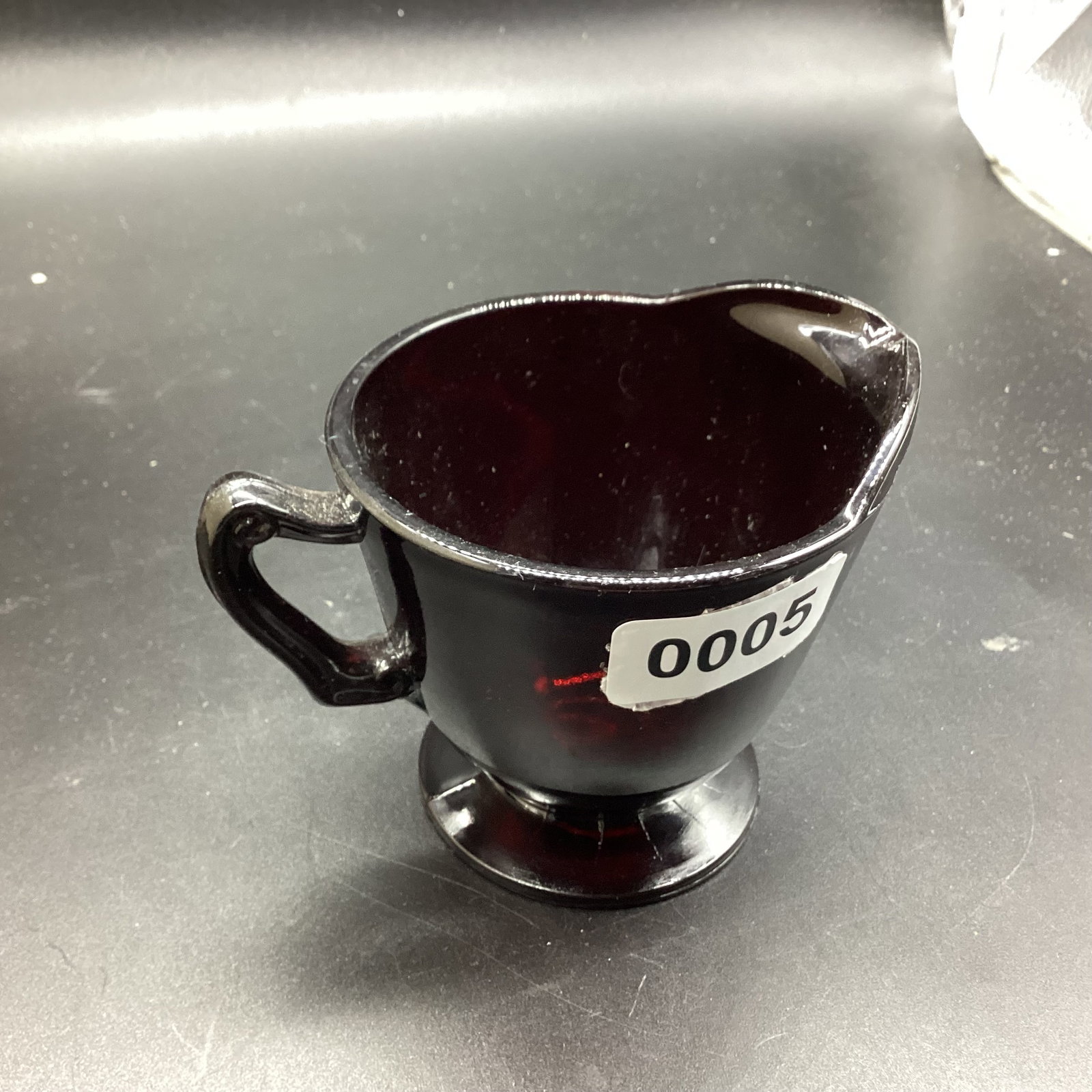 DEPRESSION ROYAL RUBY RED CREAMER: GOOD SHAPE