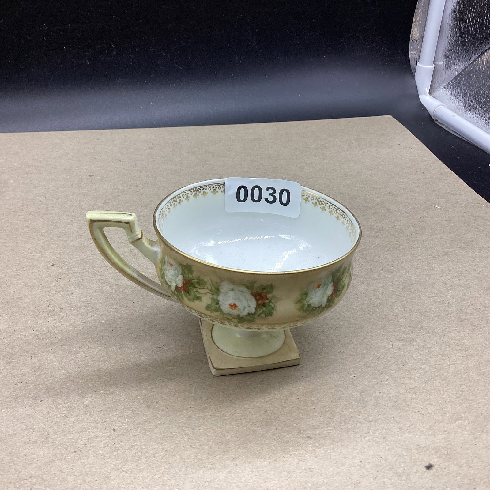 VINTAGE R. S. PRUSSIA. RED MARK FOOTED CUP: GOOD SHAPE
