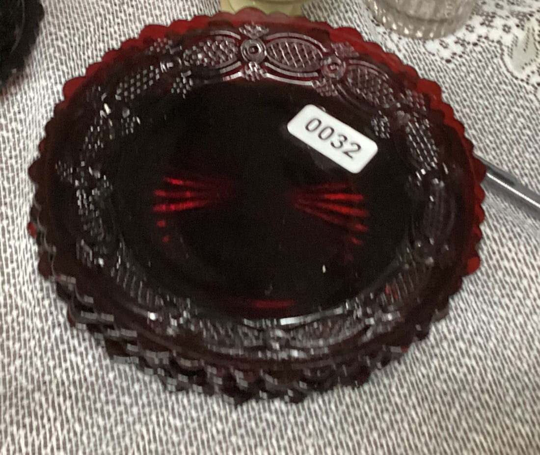4 AVON CAPE COD SALAD PLATES: 7" WIDE GOOD SHAPE