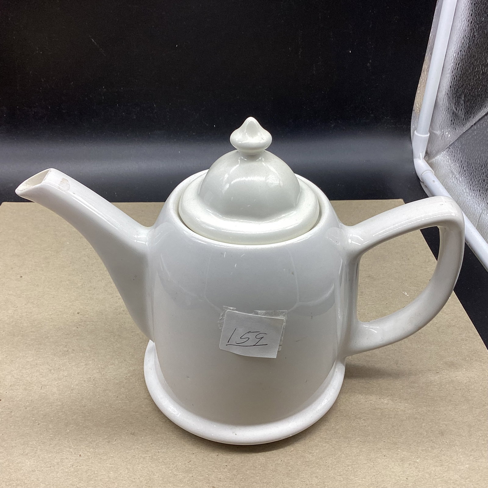WHITE PORCELIAN CHOCOLATE POT: GOOD SHAPE