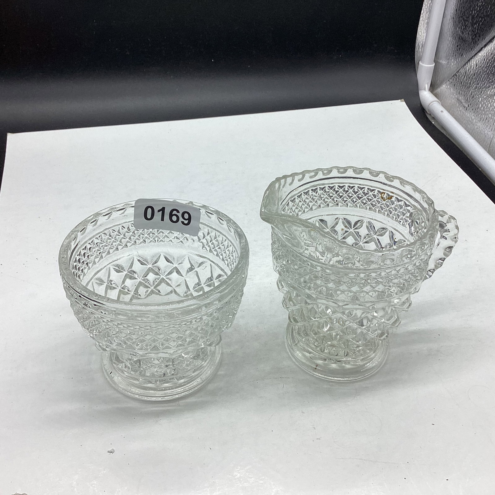 DEPRESSION WEXFORD SUGAR & CREAMER: GOOD SHAPE