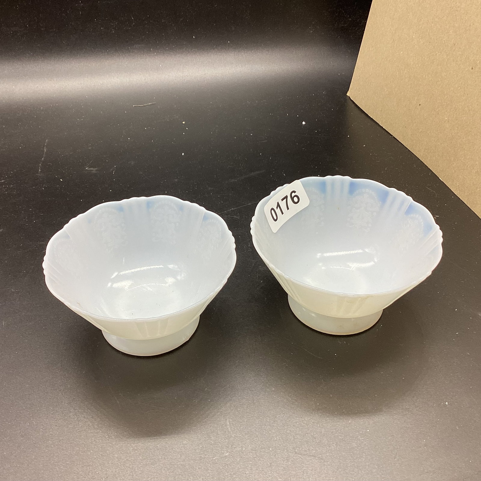 2 DEPRESSION MONAX AMERICAN SWEETHEART SHERBERTS: 2 1/4" TALL GOO SHAPE