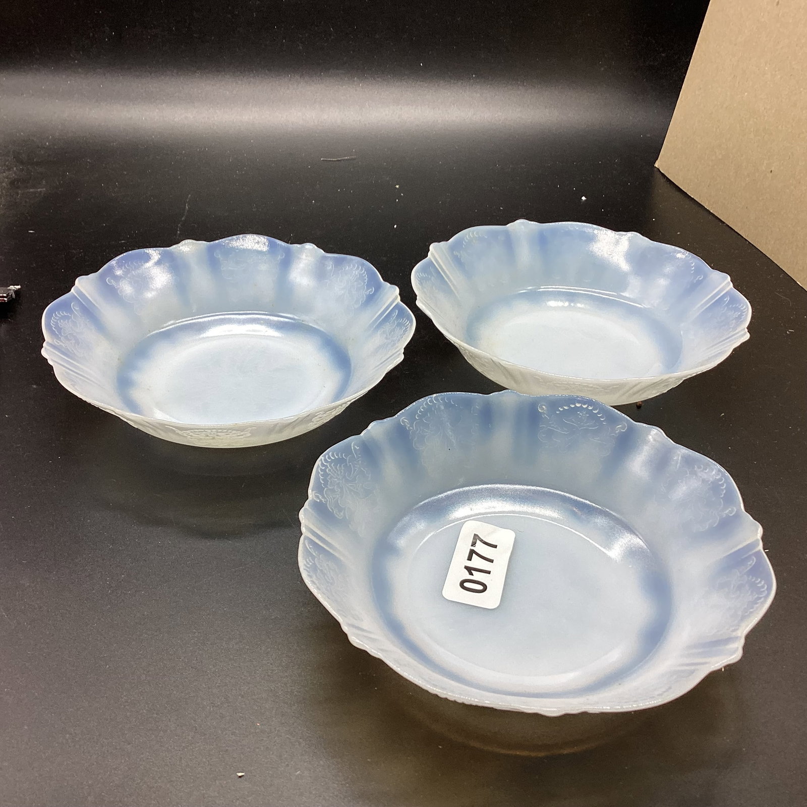 3 DEPRESSION MONAX AMEERICAN SWEETHEART CEREAL BOWLS: 5 3/4" WIDE GOOD SHAPE