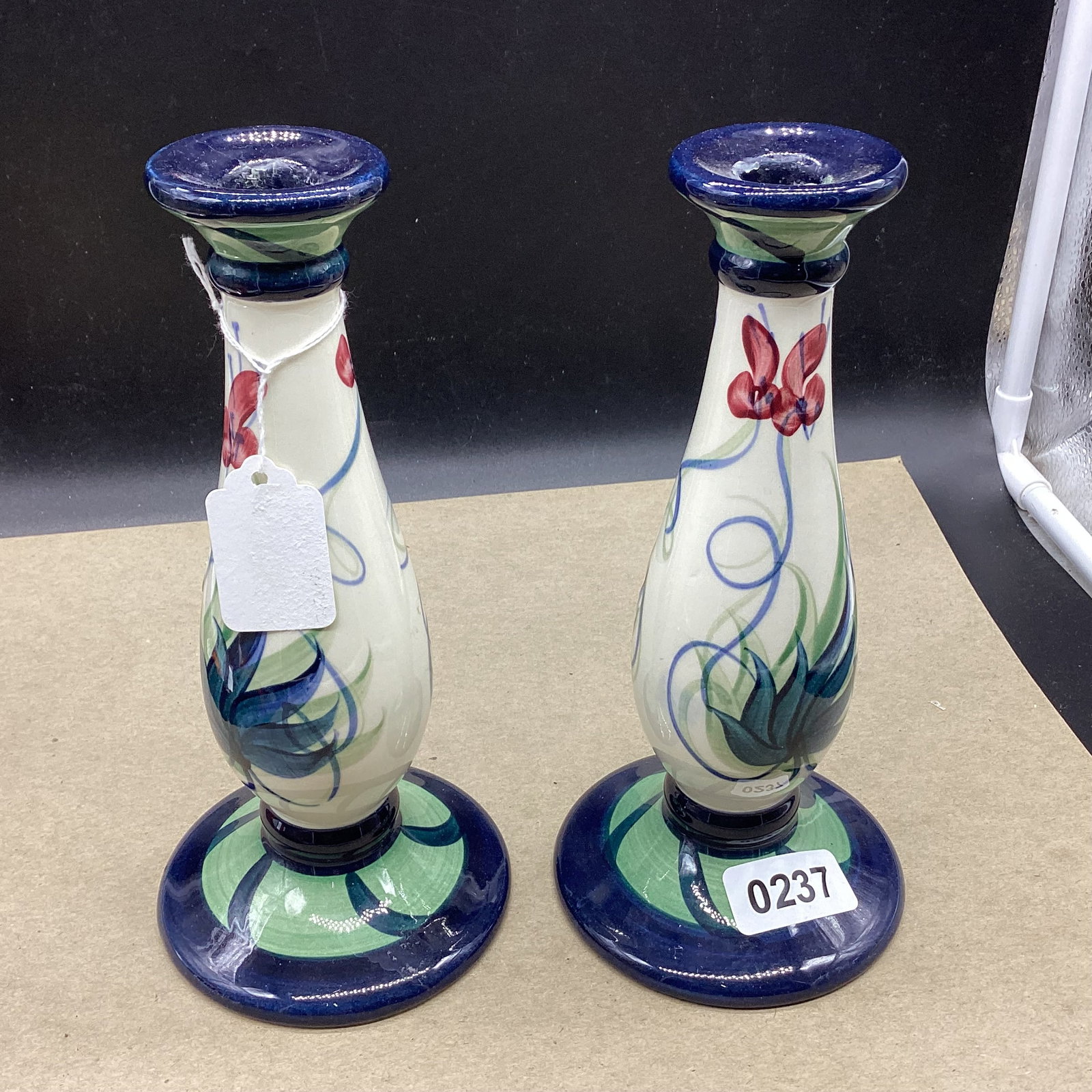 PAIR GAIL PITMAN CANDLE HOLDERS: GOOD SHAPE