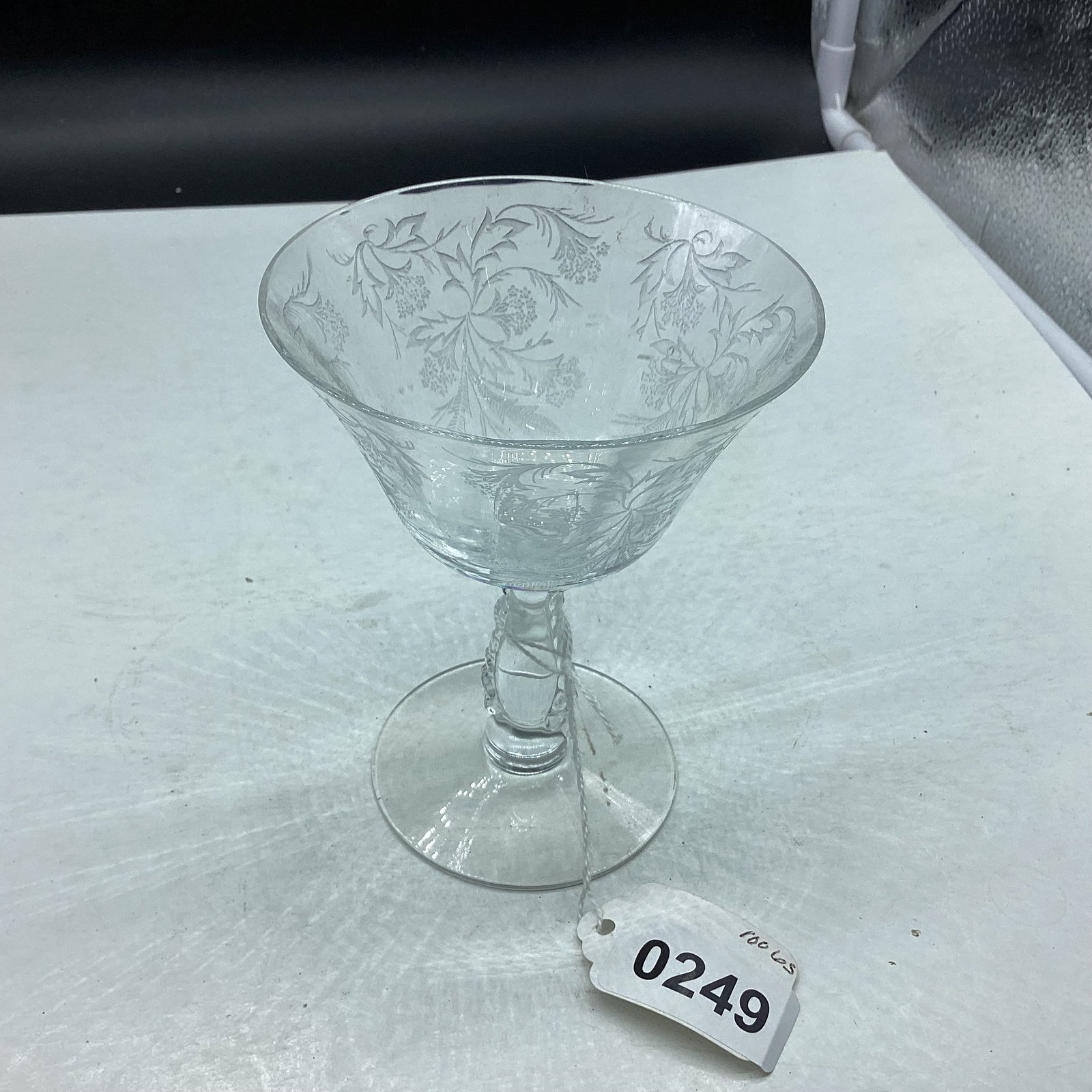FOSTORIA HEATHER PATTERN TALL SHERBERTS: GOOD SHAPE