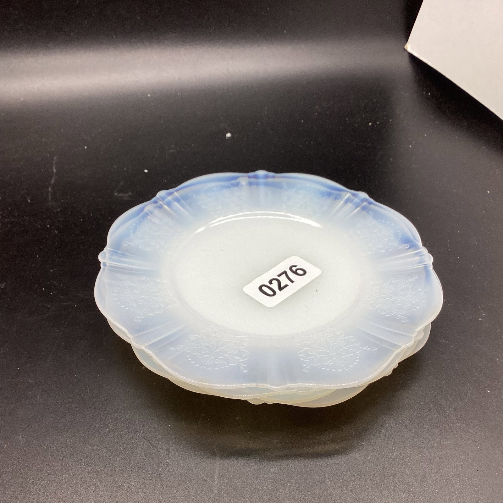 4 DEPRESSION MONAX AMERICAN SWEETHEART PLATES: 6 1/4" WIDE GOOD SHAPE