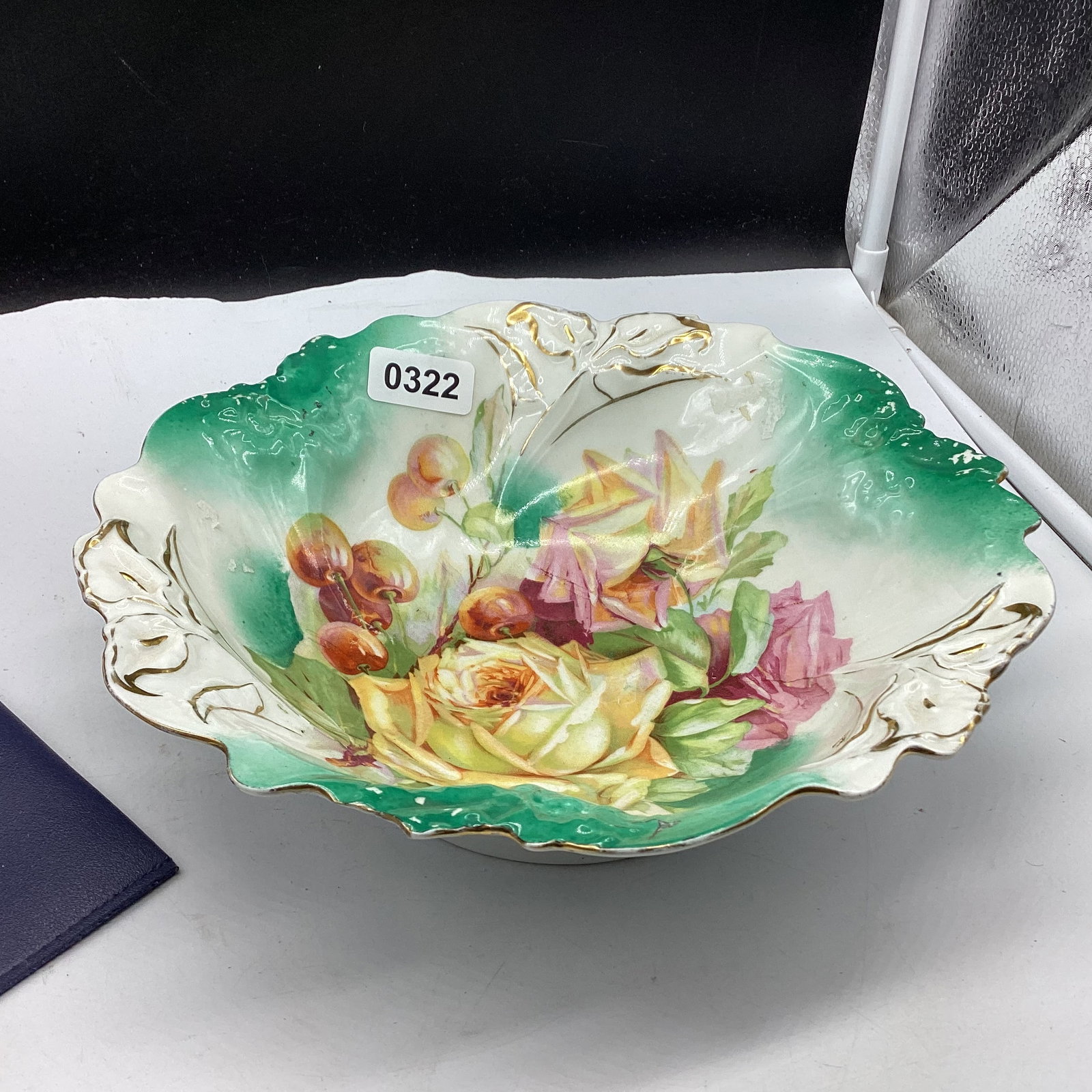 HABD PAINTED PORCELIAN BOWL P S GERMANY (1 of 2)
