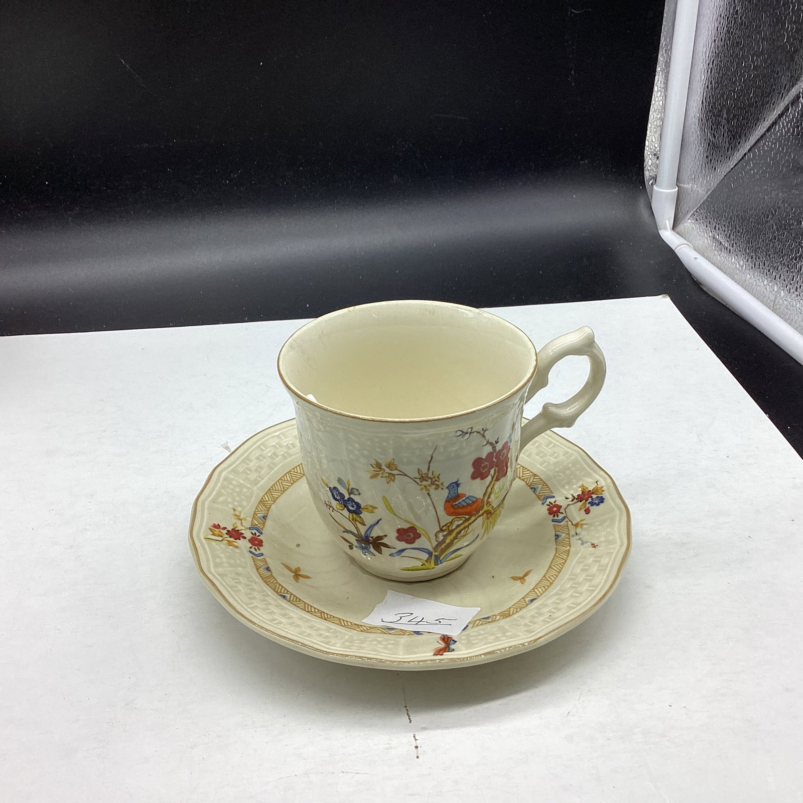 PORCELIAN CUP & SAUCER BY MIKASA JAPAN: GOOD SHAPE