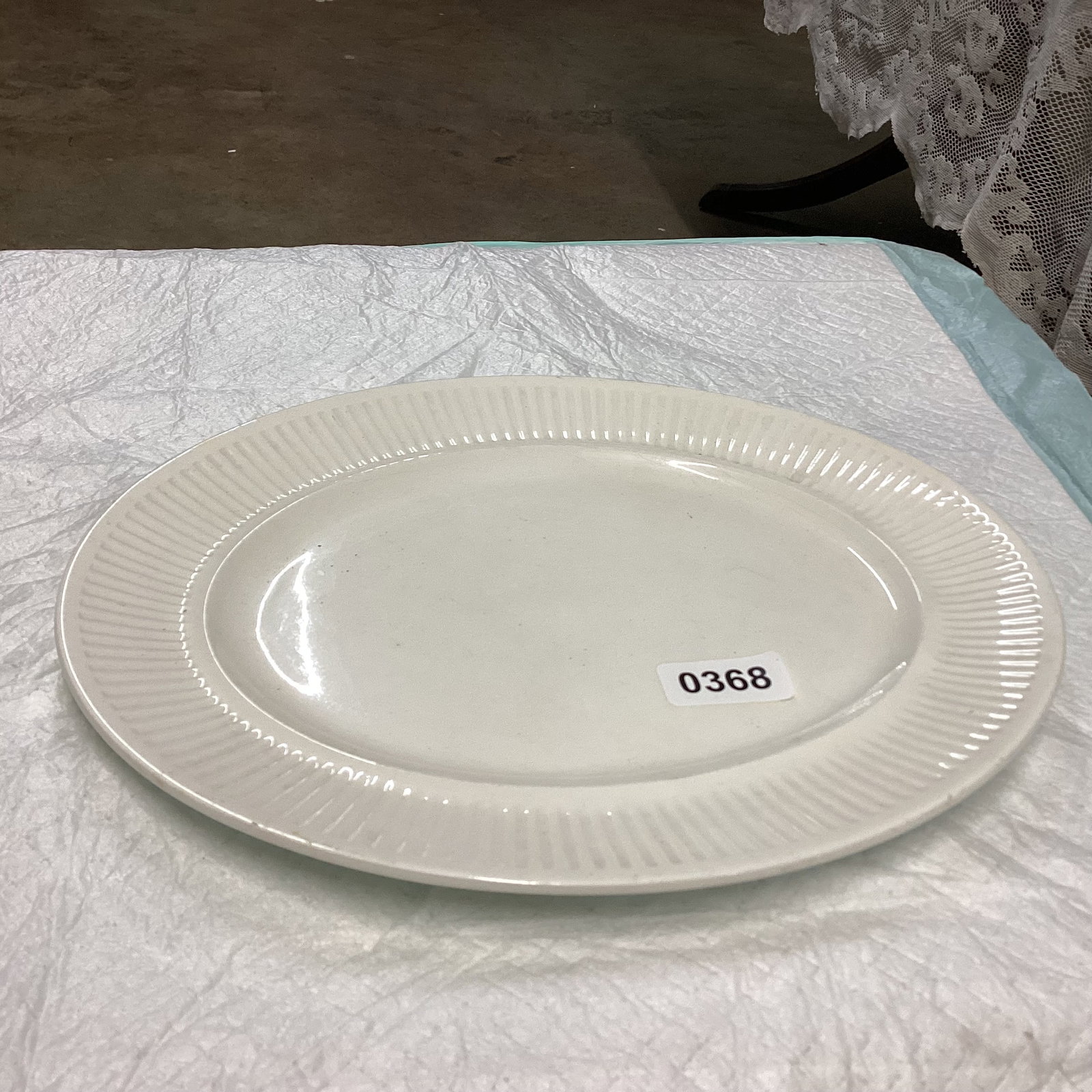 IRONSTONE PLATTER BY JOHNSON BROTHERS: 10 X 12 GOOD SHAPE