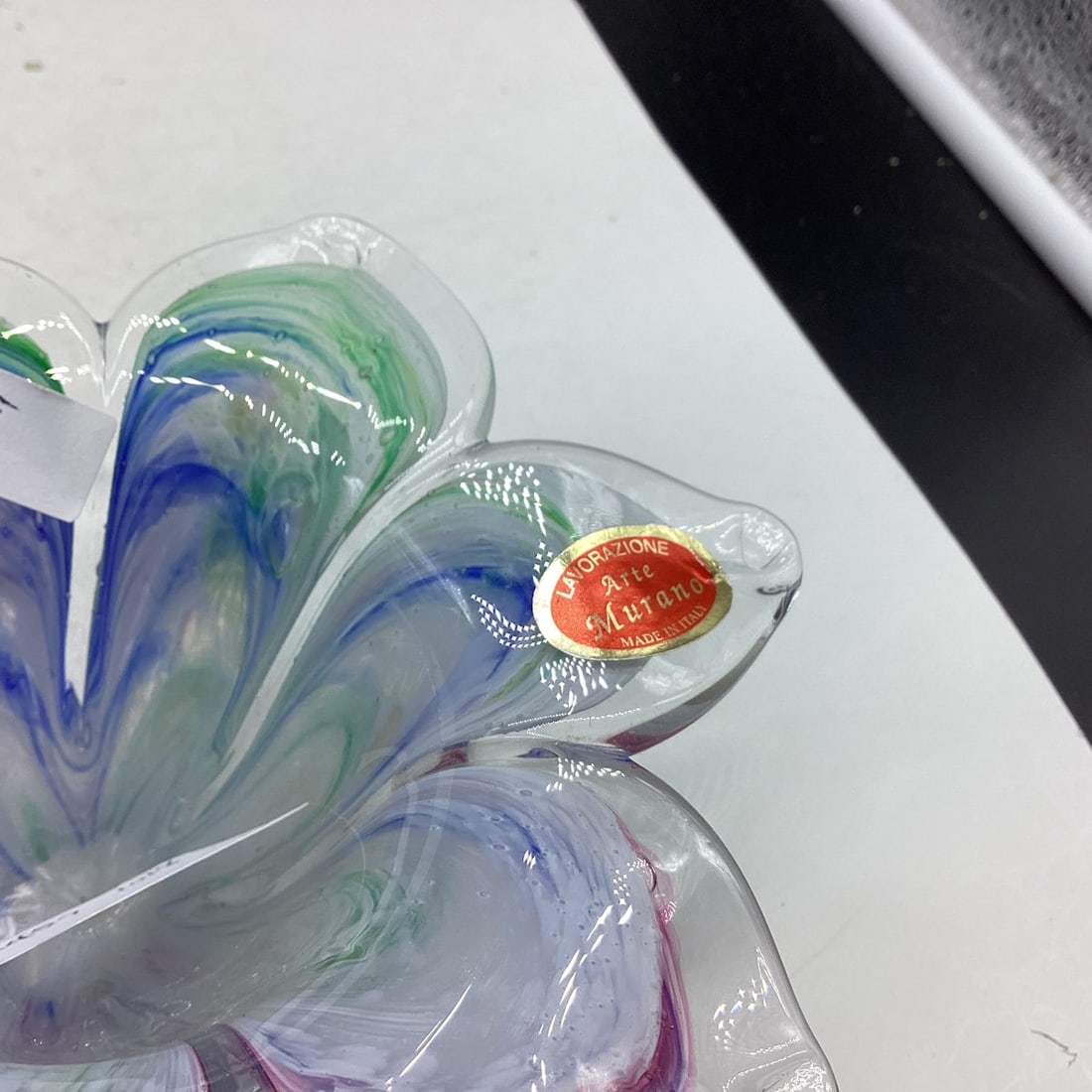 VINTAGE MURANO ART GLASS FLOWER VASE - 2