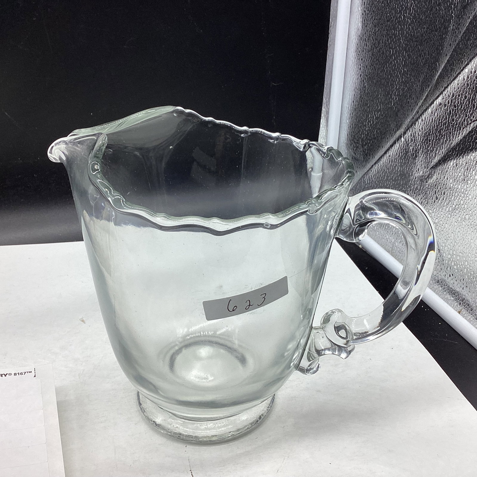 FOSTORIA CENTURY PITCHER: 7 1/4" TALL GOOD SHAPE