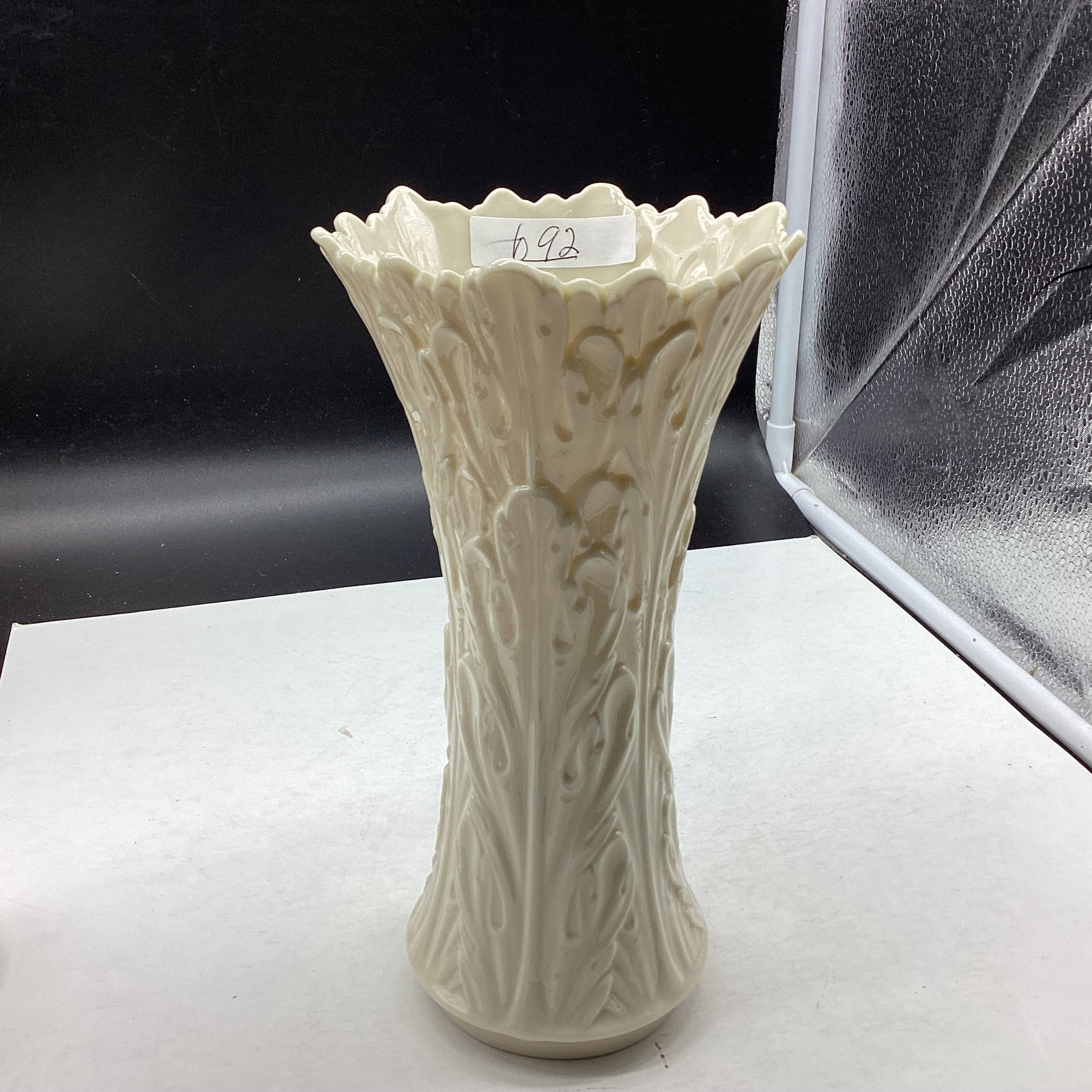 PORCELIAN VASE BY LENOX: 8 1/2" TALL GOOD SHAPE