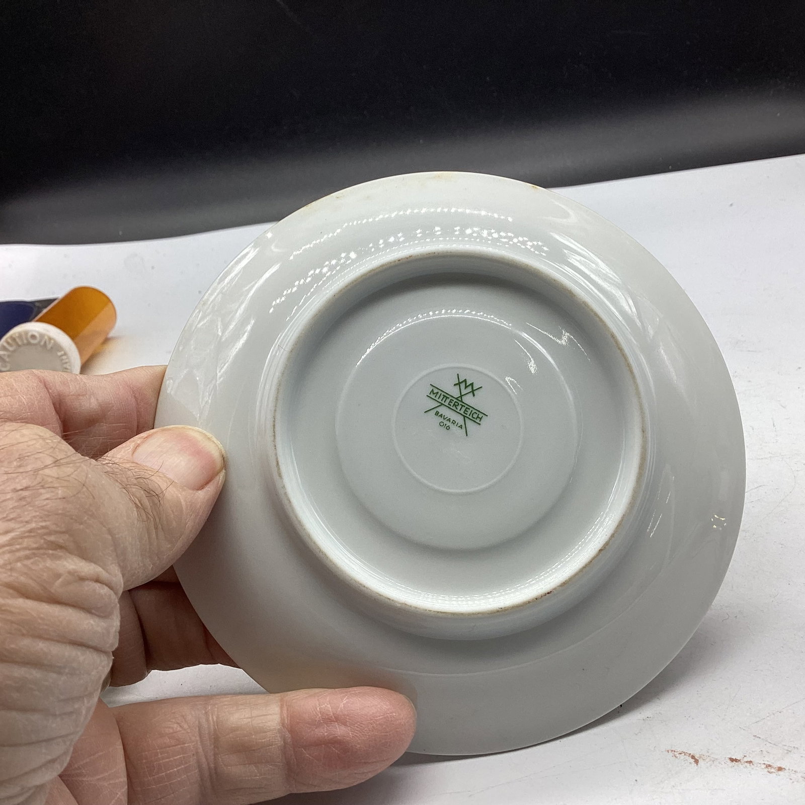 HAND PAINTED PORCELIAN CUP & SAUCER BAVARA  - 2