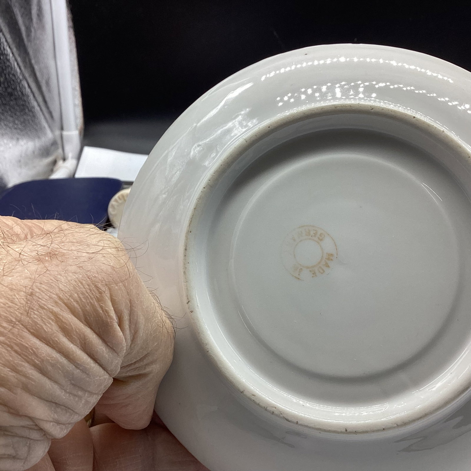PORCELIAN MUSTACHE CUP & SAUCER - 2