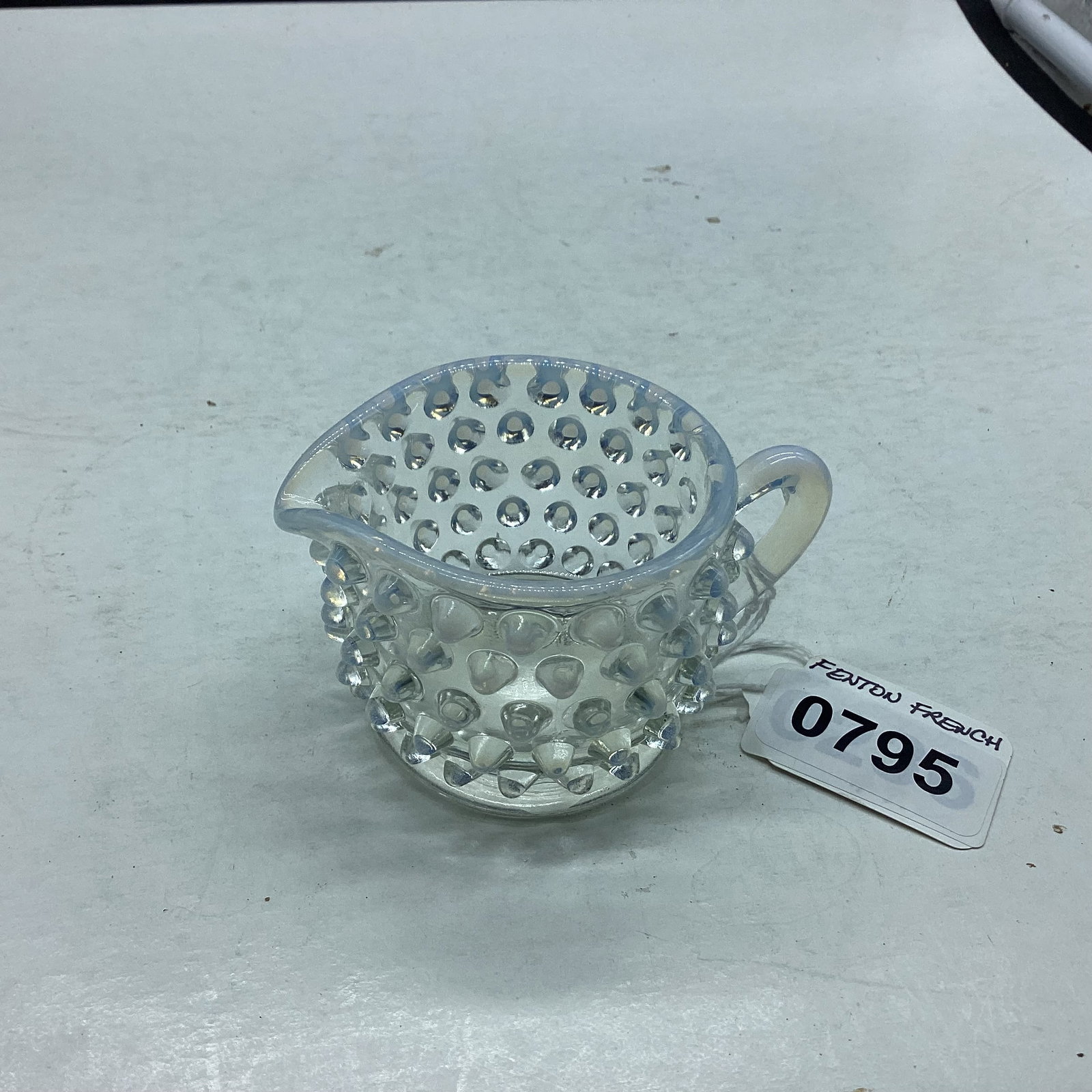 FENTON OPALASCENT HOBNAIL SMALL CREAMER: 2" TALL GOOD SHAPE