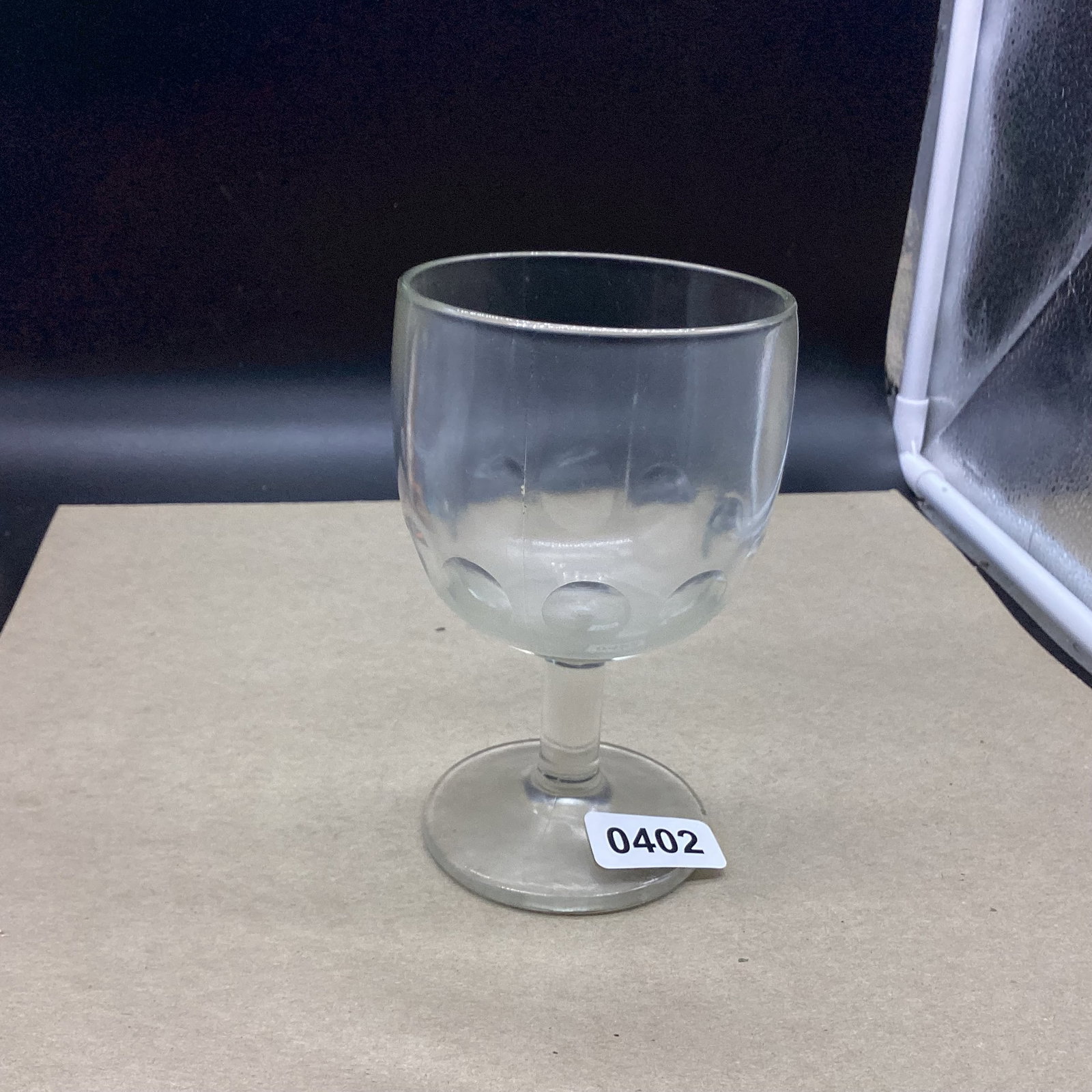 VINTAGE BUTTER MILK GOBLET: 6" TALL GOOD SHAPE