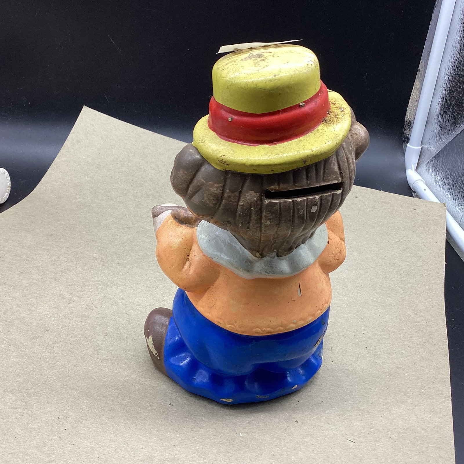 POTTERY CLOWN FIGURINE BANK - 2