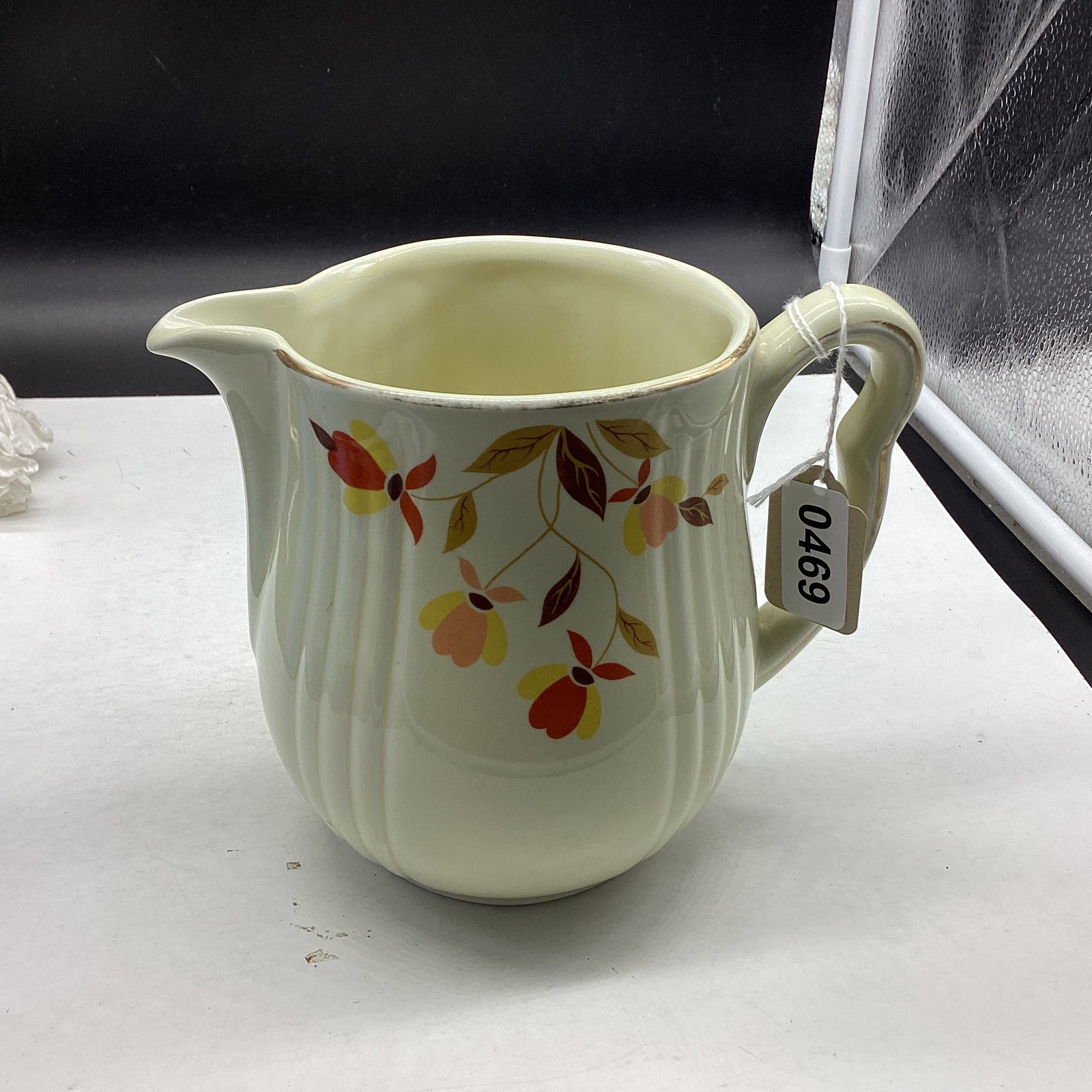 VINTAGE HALL JEWEL T SMALL PITCHER: 5 1/2" TALL GOOD SHAPE