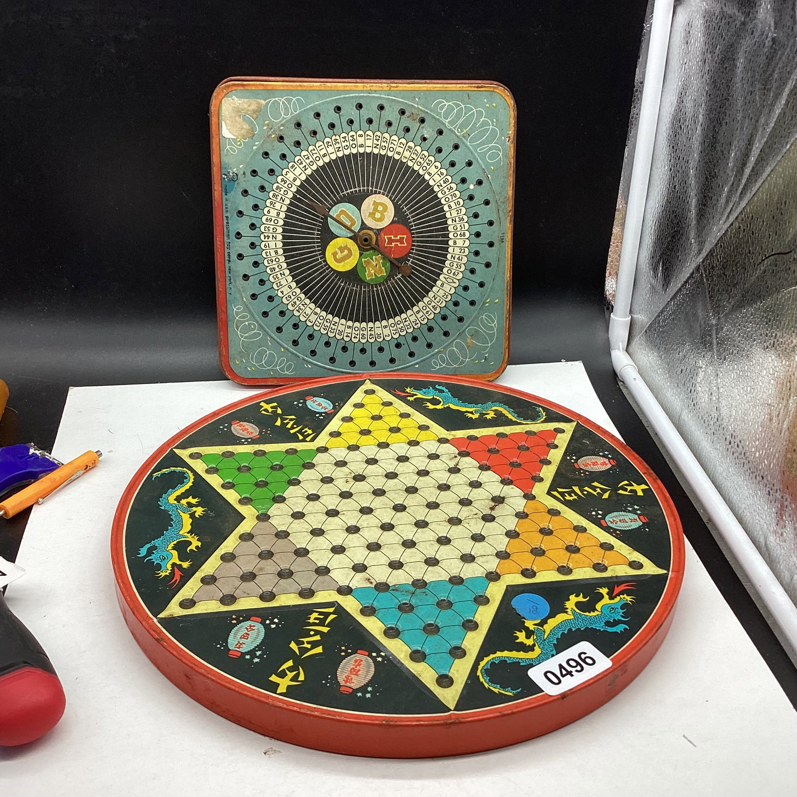 2 METAL GAMES BY OHIO ART CO: GOOD SHAPE