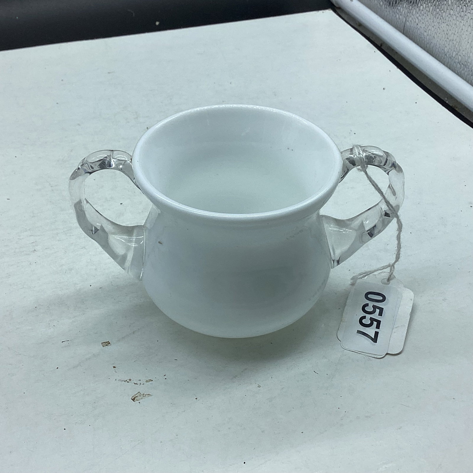 FENTON SILVERCREST SUGAR BOWL: 3" TALL GOOD SHAPE