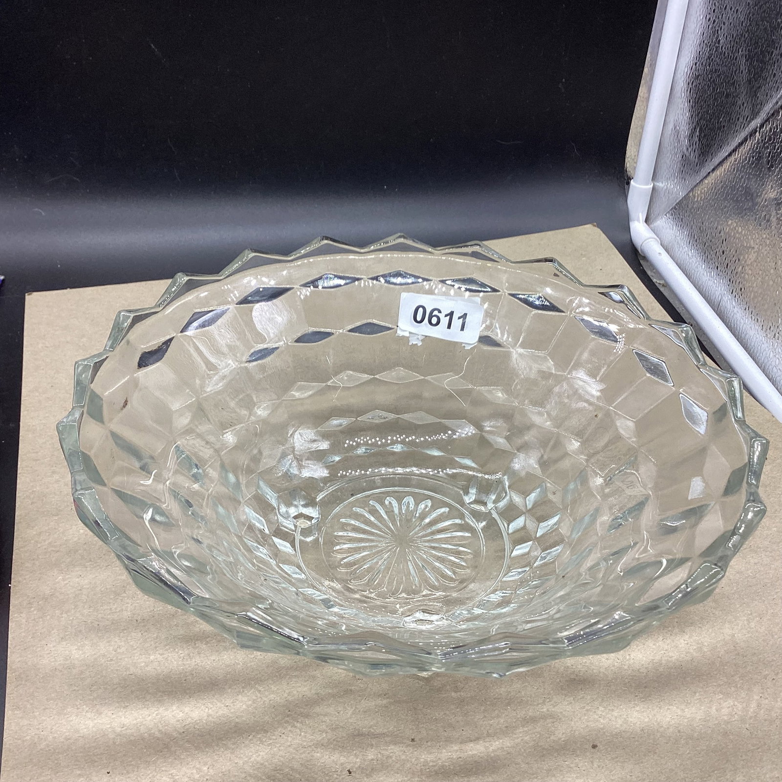 3 FOOTED WHITE HALL PATTERN BOWL: 4 X 10 GOOD SHAPE