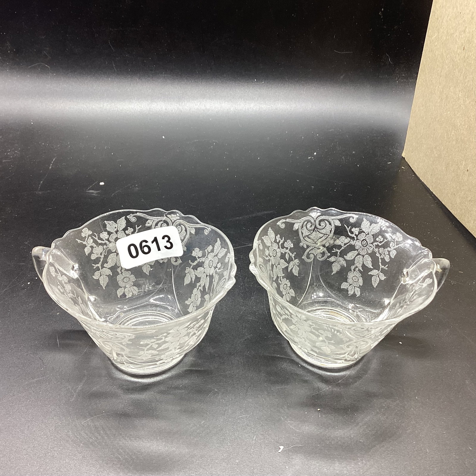 2 CAMBRIDGE APPLE BLOSSOM CUPS: GOOD SHAPE