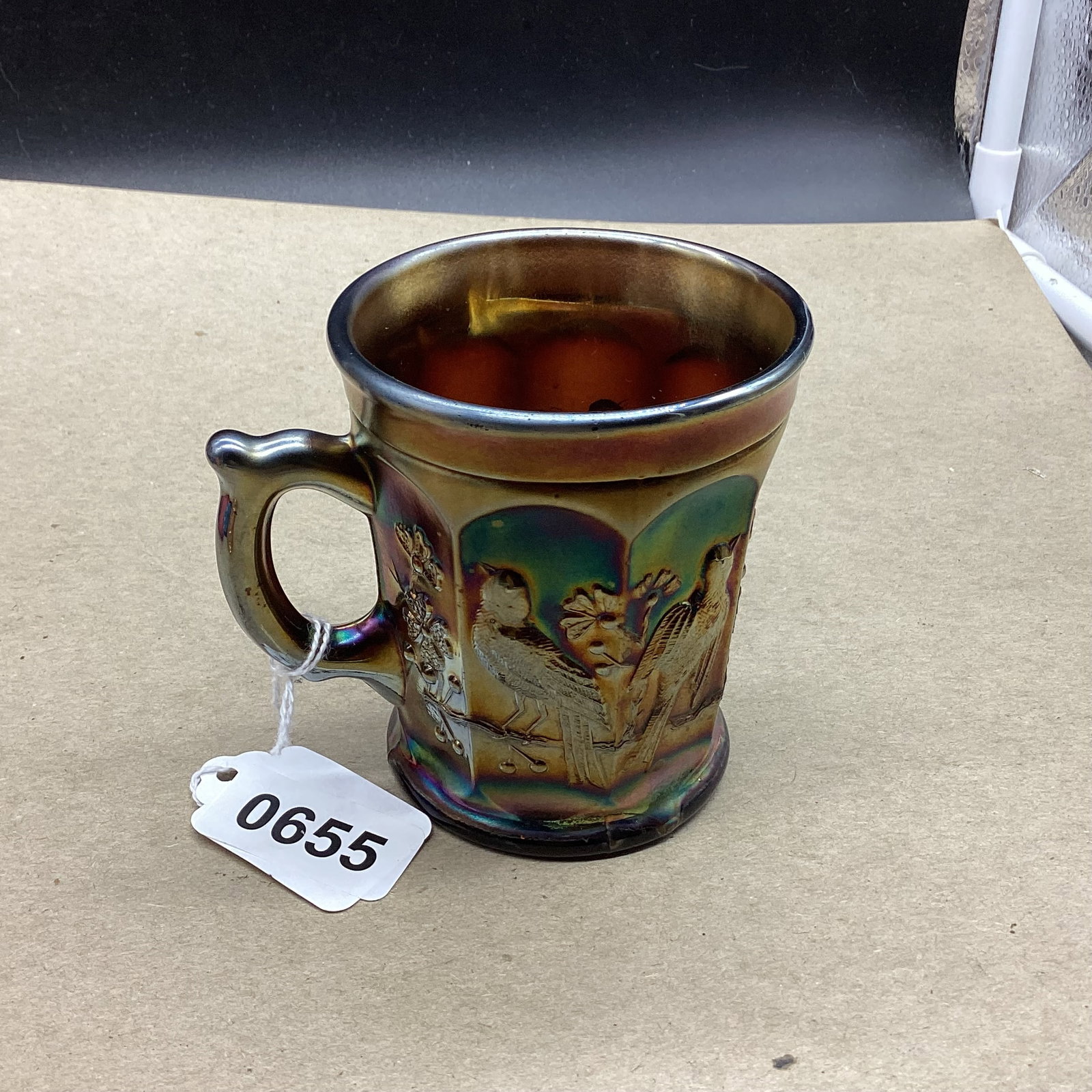 NORTHWOOD SINGING BIRDS PATTERN MUG: 3 1/2" TALL GOOD SHAPE