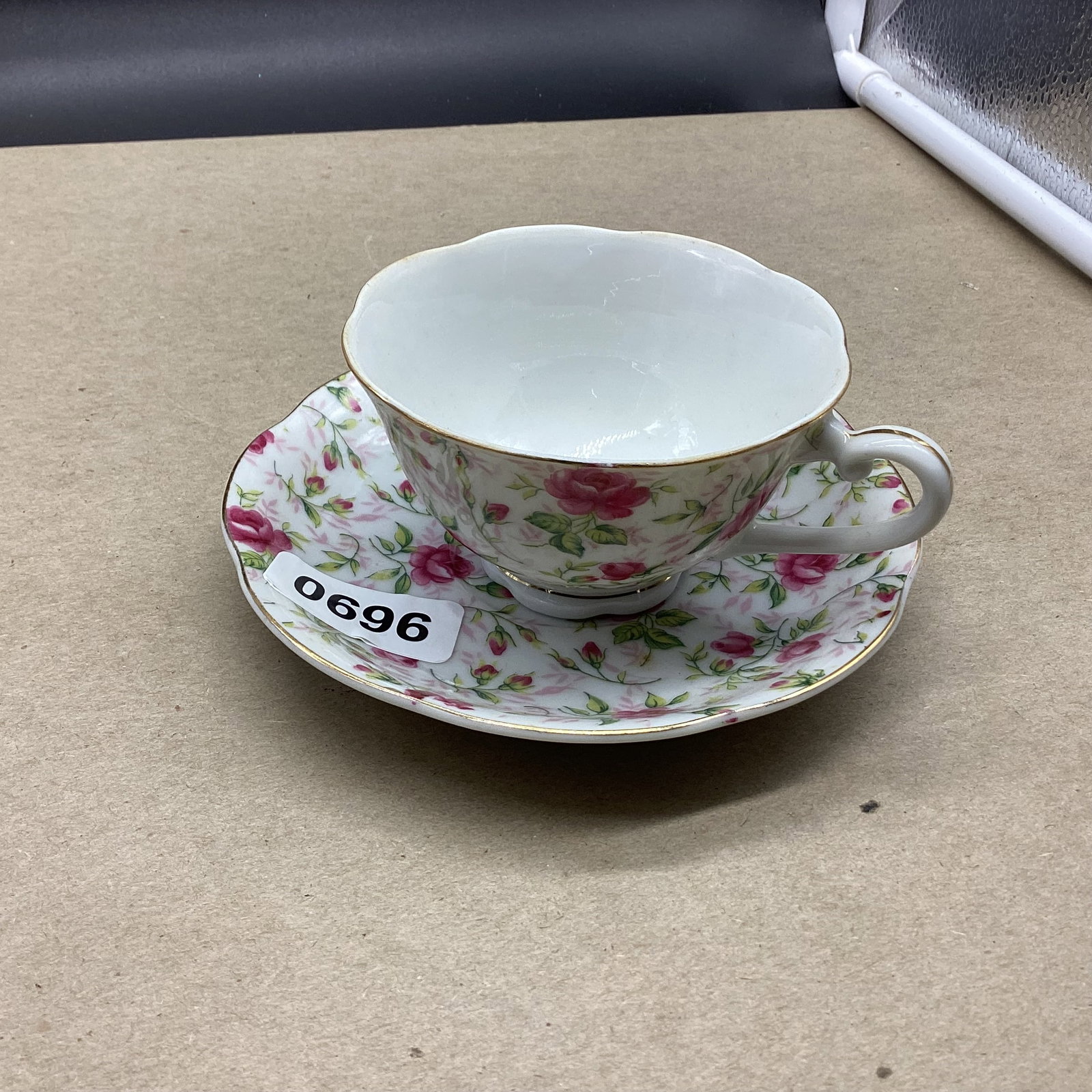 PORCELIAN CUP & SAUCER BY LEFTON: GOOD SHAPE