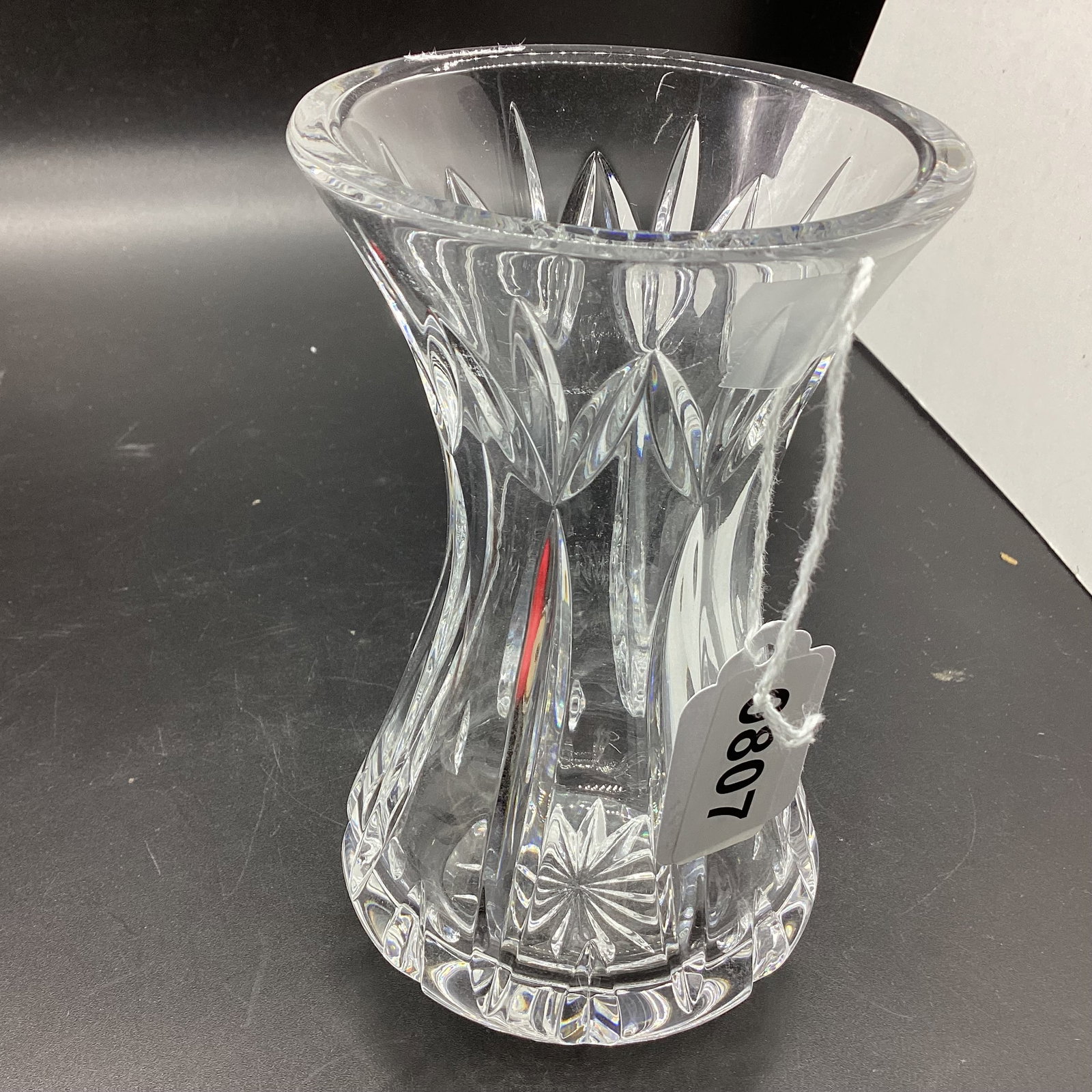SIGNED WATERFORD VASE: 6" TALL GOOD SHAPE