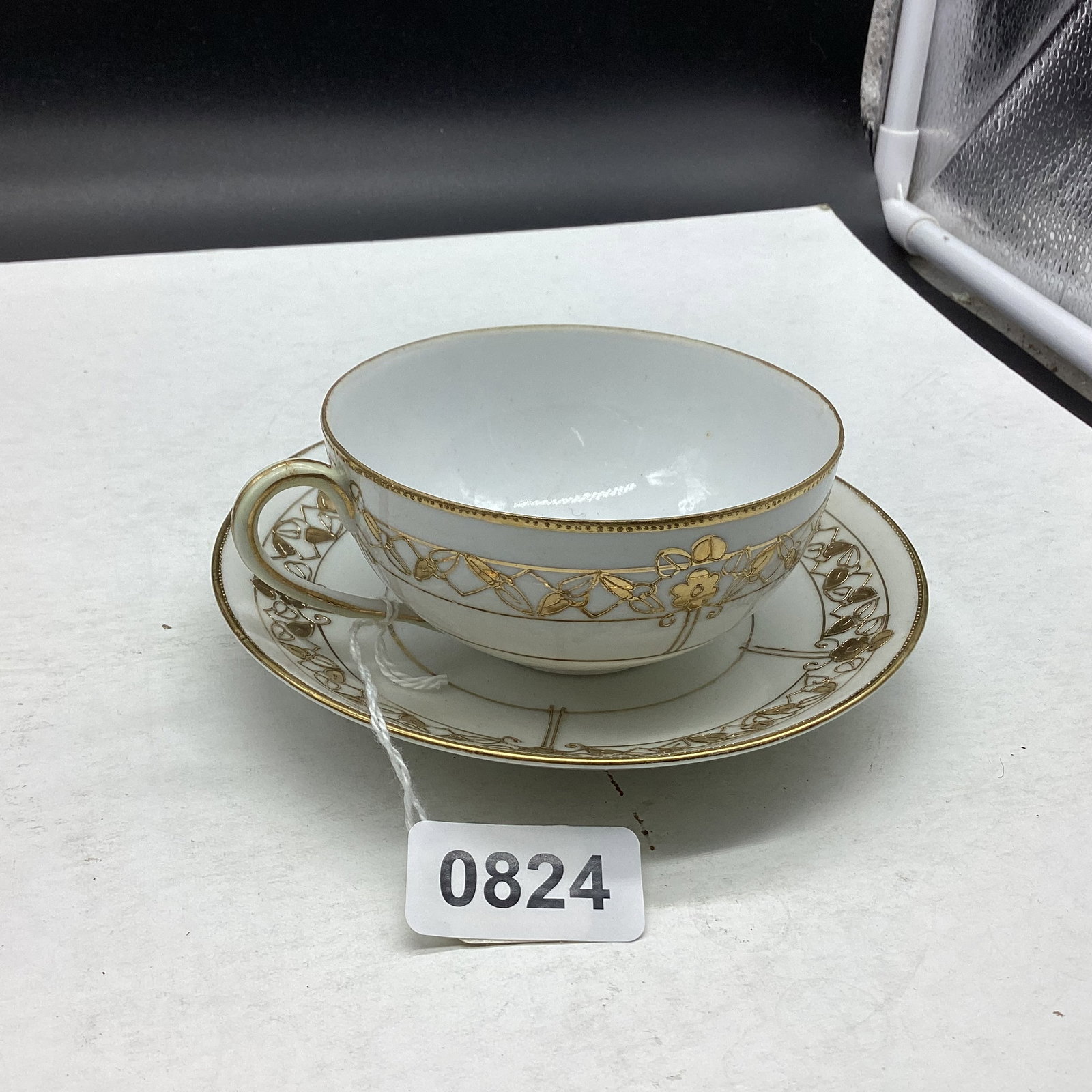 HAND PAINTED NIPPON CUP & SAUCER: GOOD SHAPE