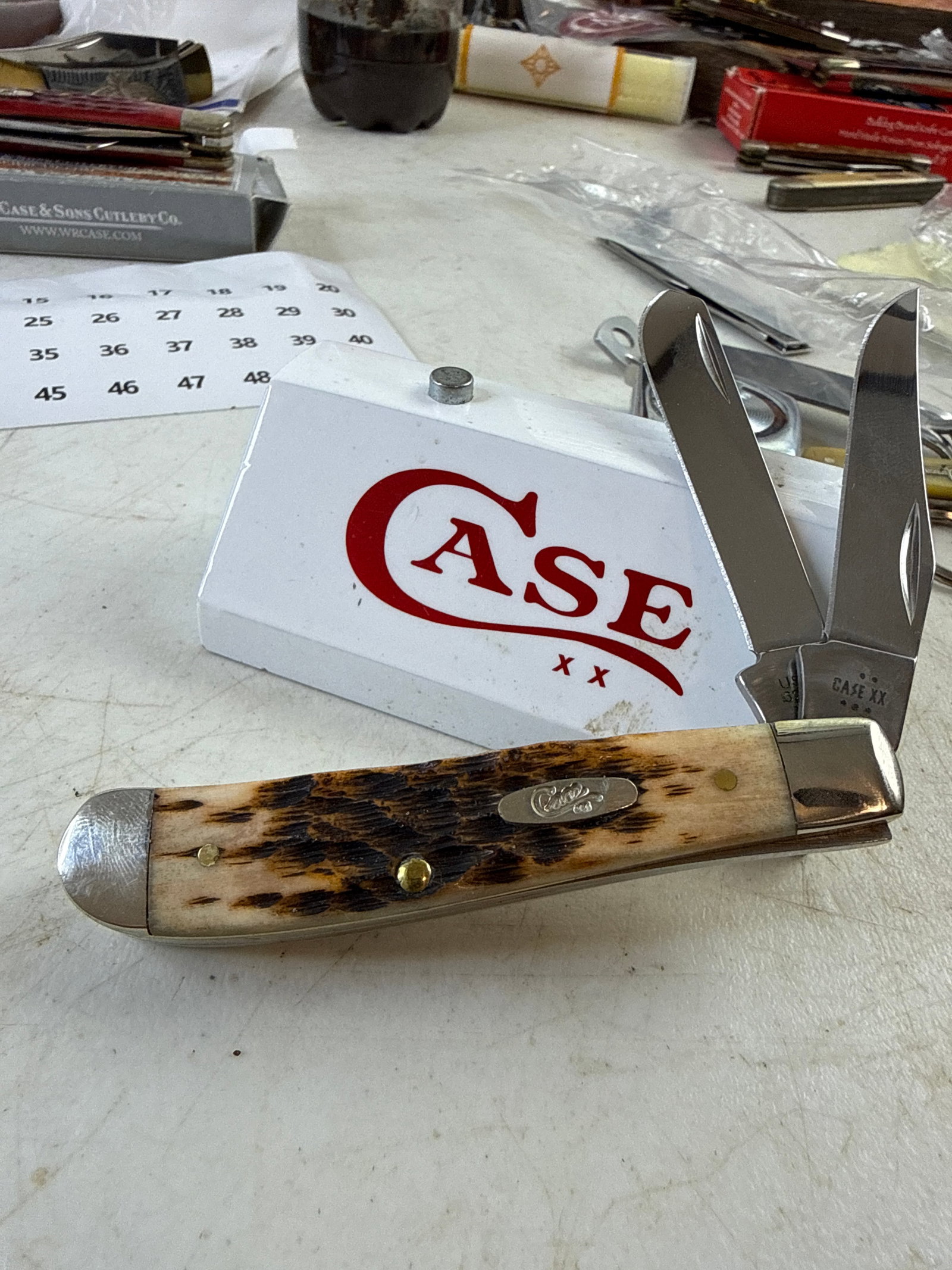 Case xx 2025 amber bone mini trapper (1 of 2)