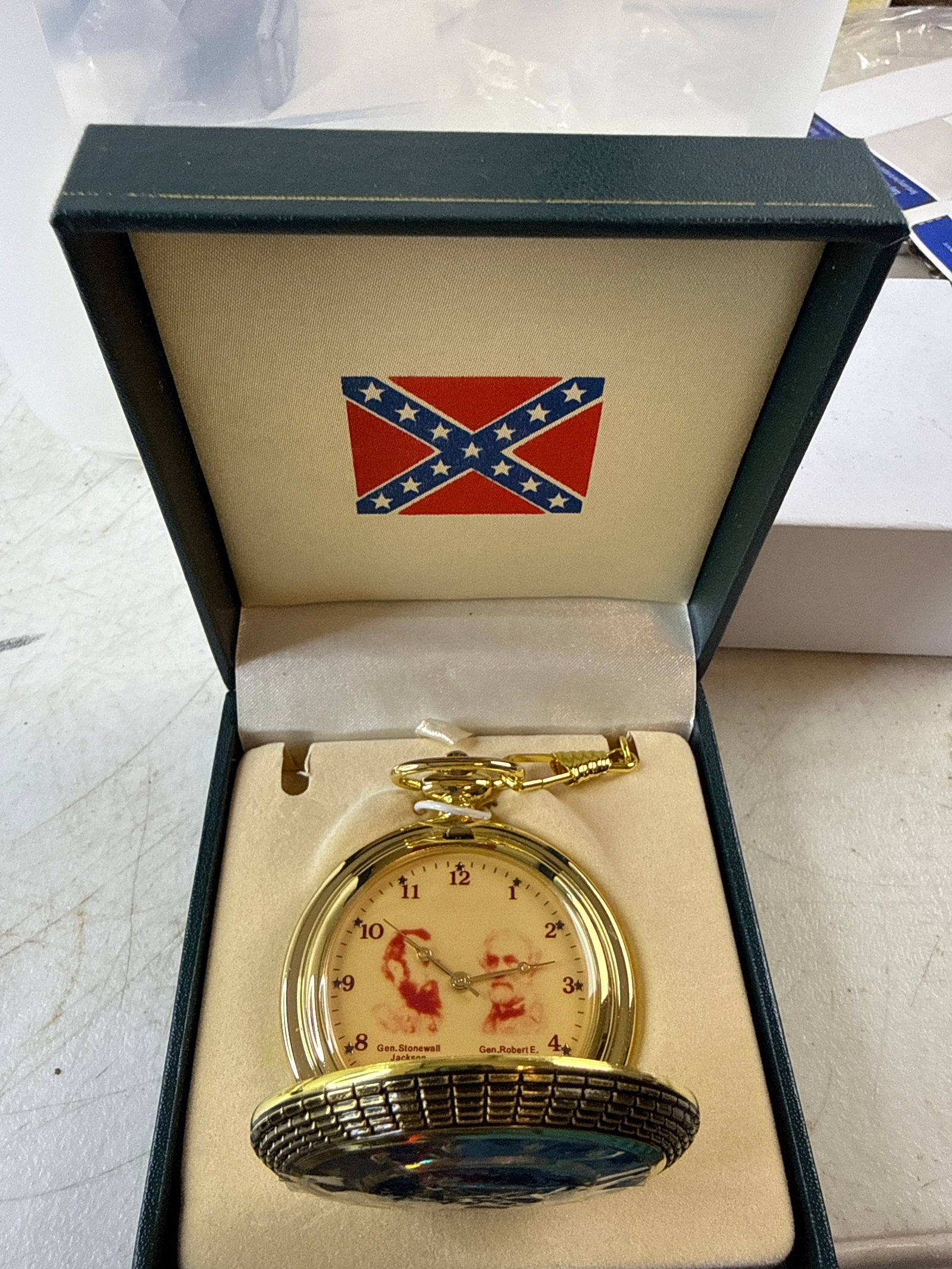 Confederate generals pocket watch new in box: New in box