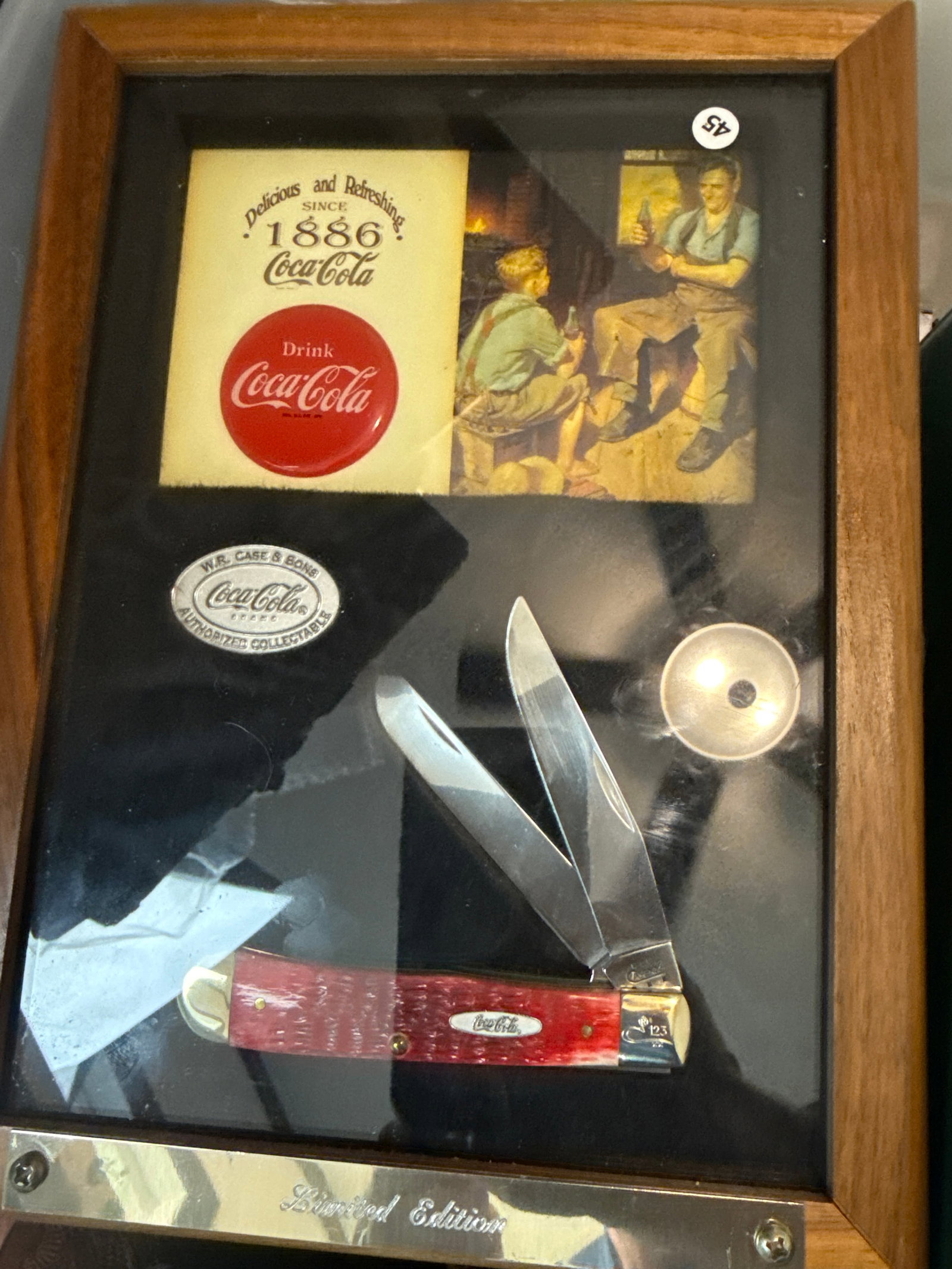 Case xx coca cola trapper with showcase really nice: Super nice frame