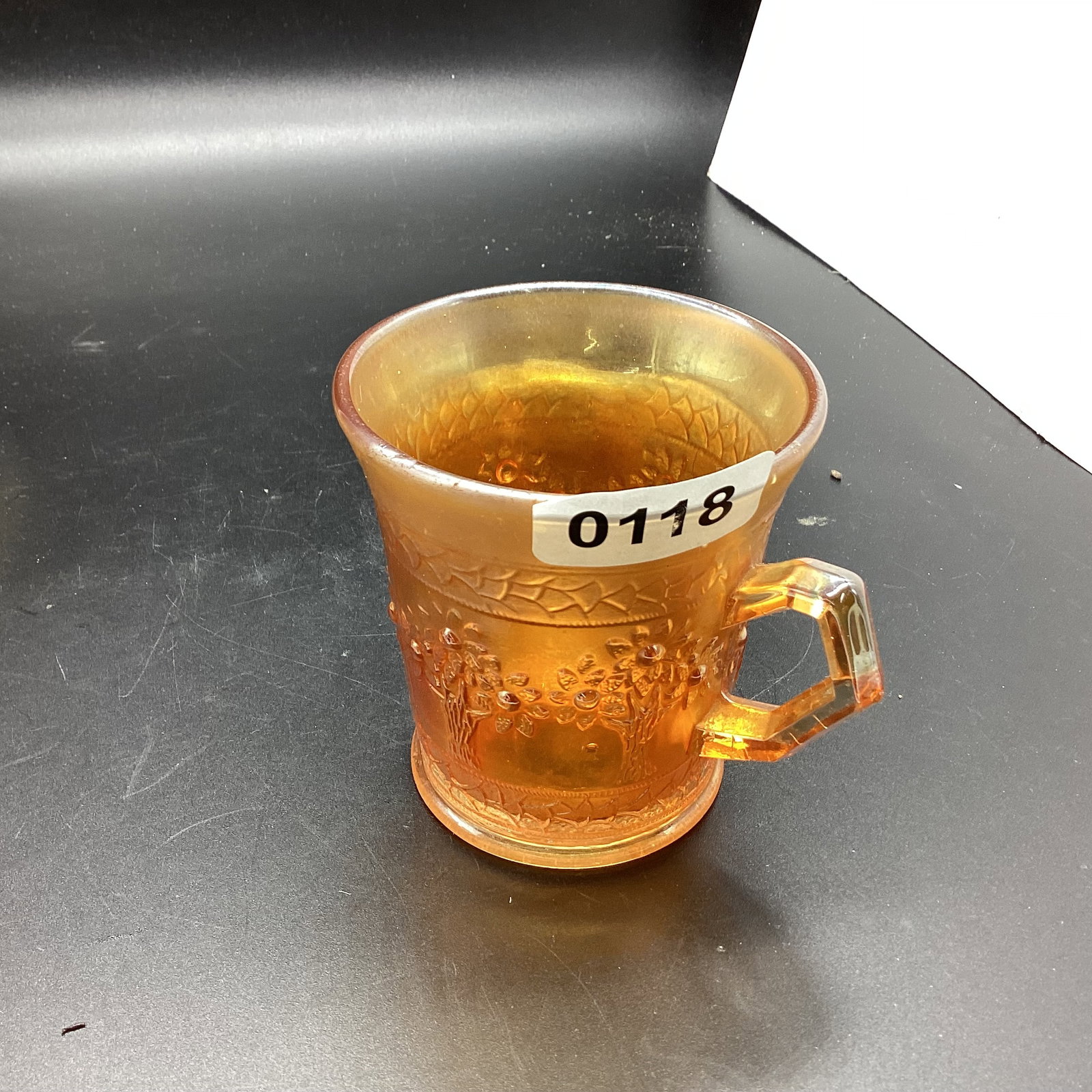 VINTAGE FENTON ORANGE TREE PATTERN MUG