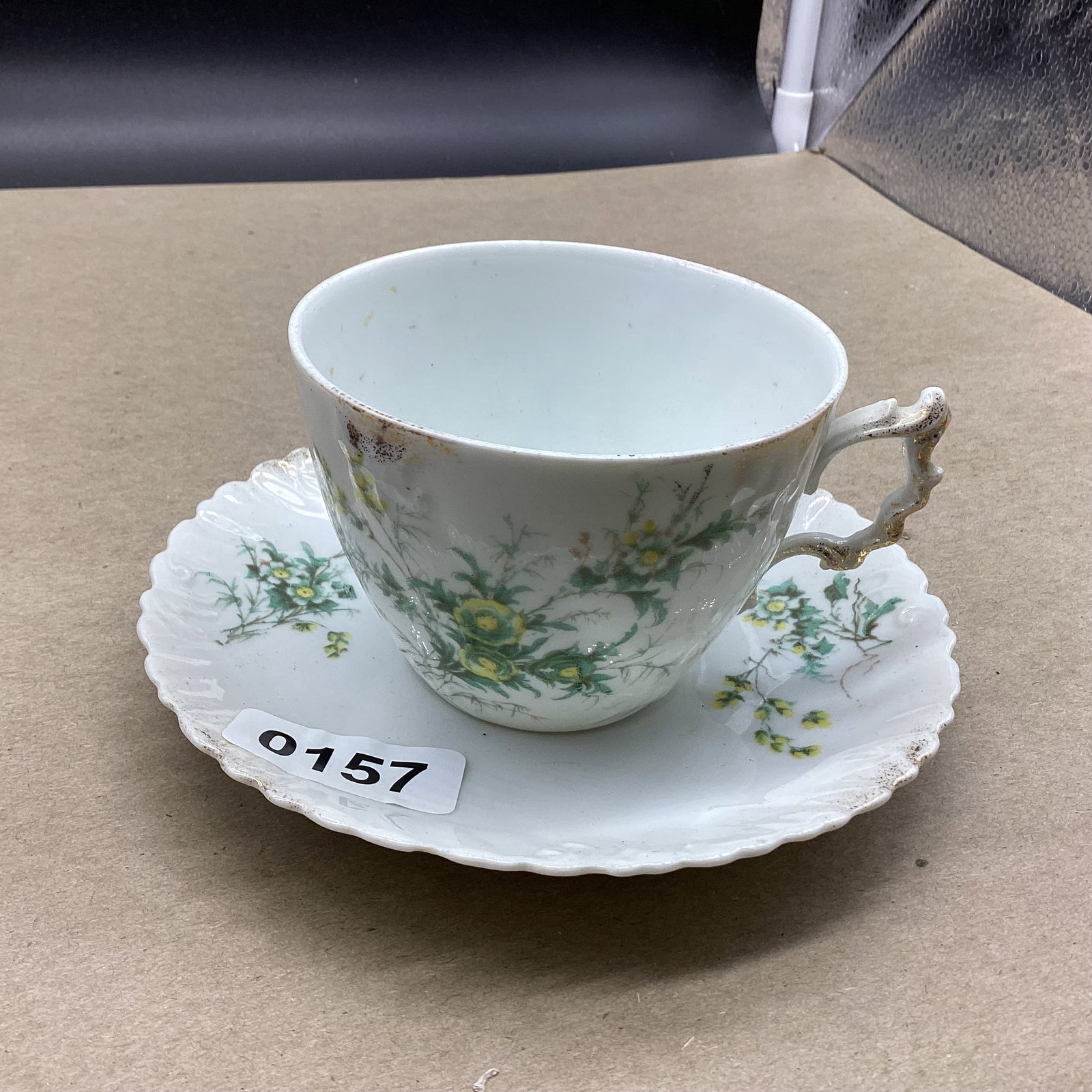 PORCELIAN CUP & SAUCER BY IMPERIAL: GOOD SHAPE