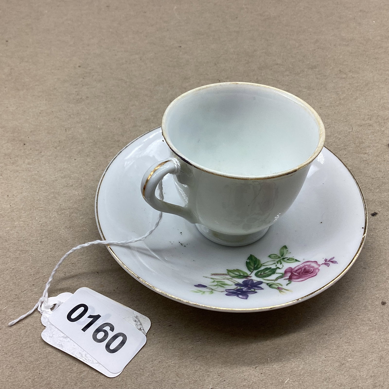 PORCELIAN DEMITASSIE CUP & SAUCER JAPAN: GOOD SHAPE