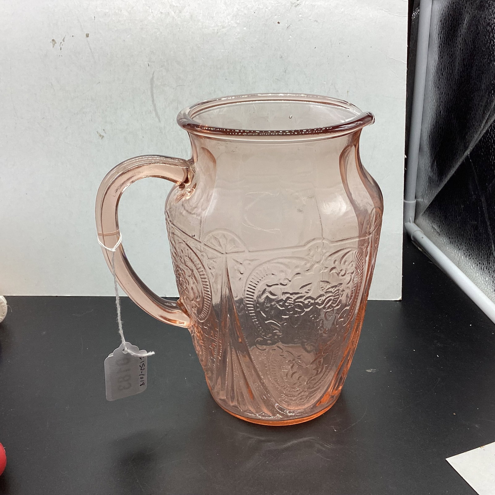 DEPRESSION ROYAL LACE PITCHER: 8 1/4" TALL GOOD SHAPE