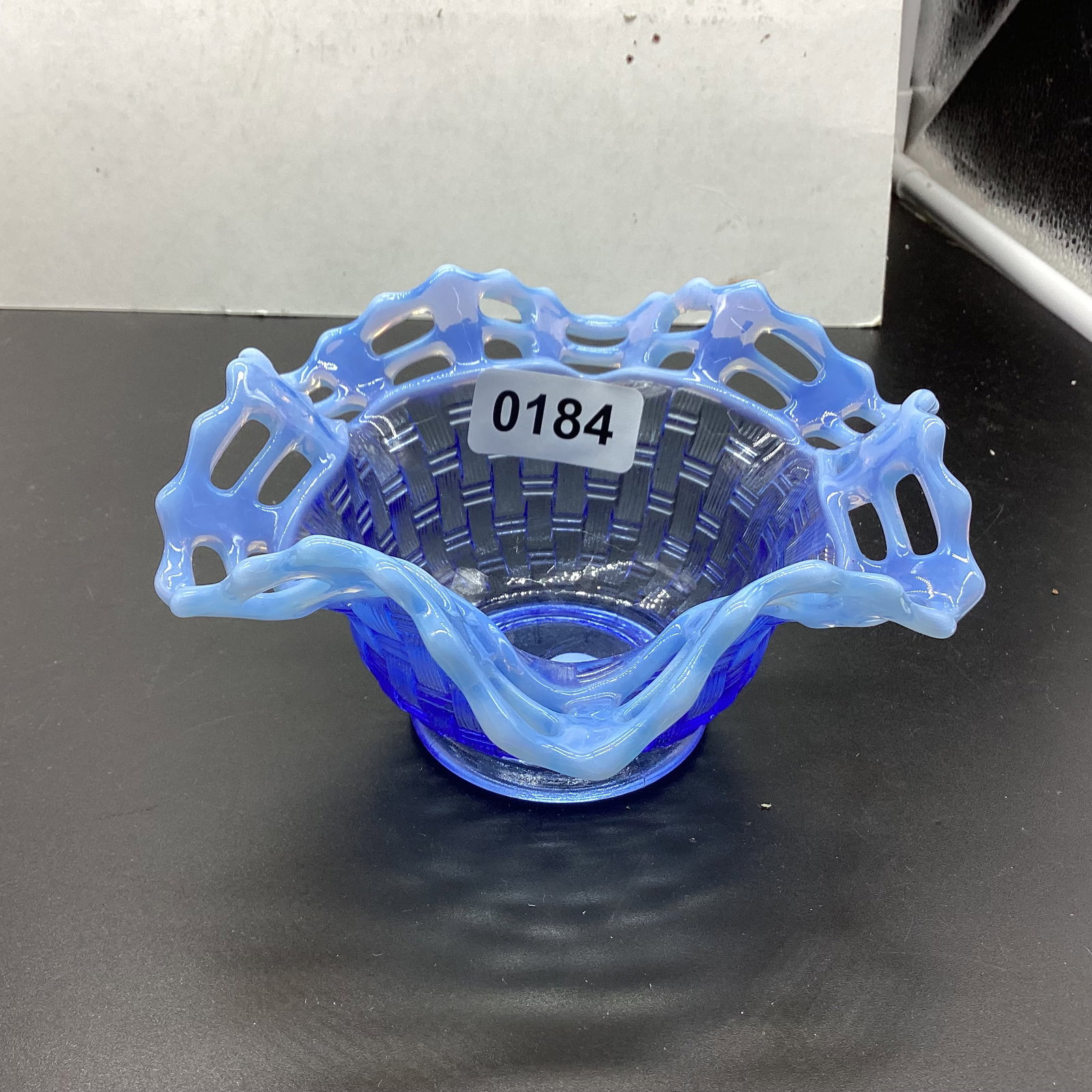 KATY BLUE FENTON OPALESCENT BOWL
