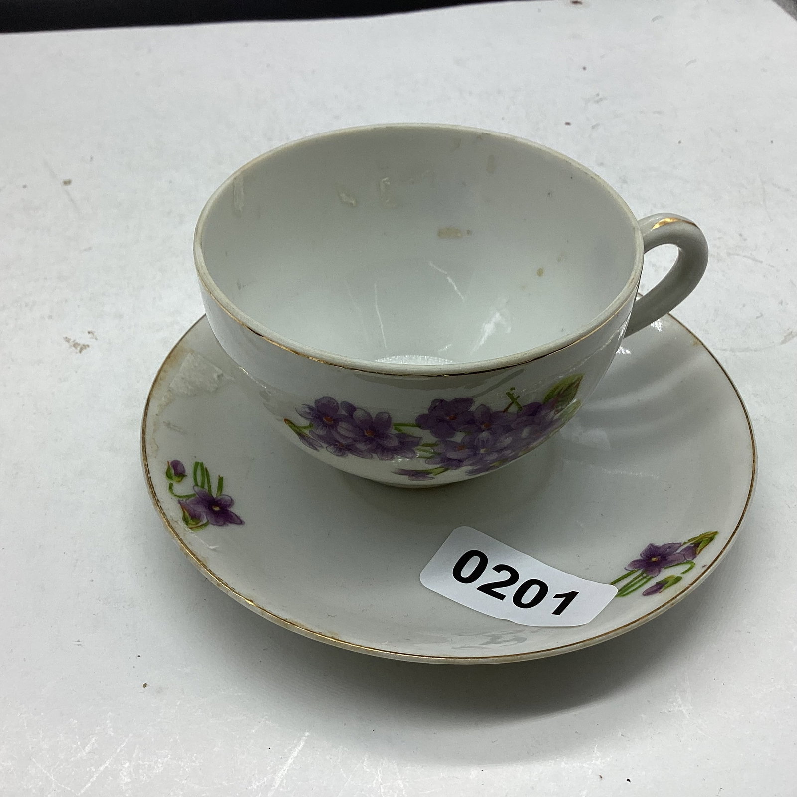 PORCELIAN CUP & SAUCER BY JAPAN: GOOD SHAPE