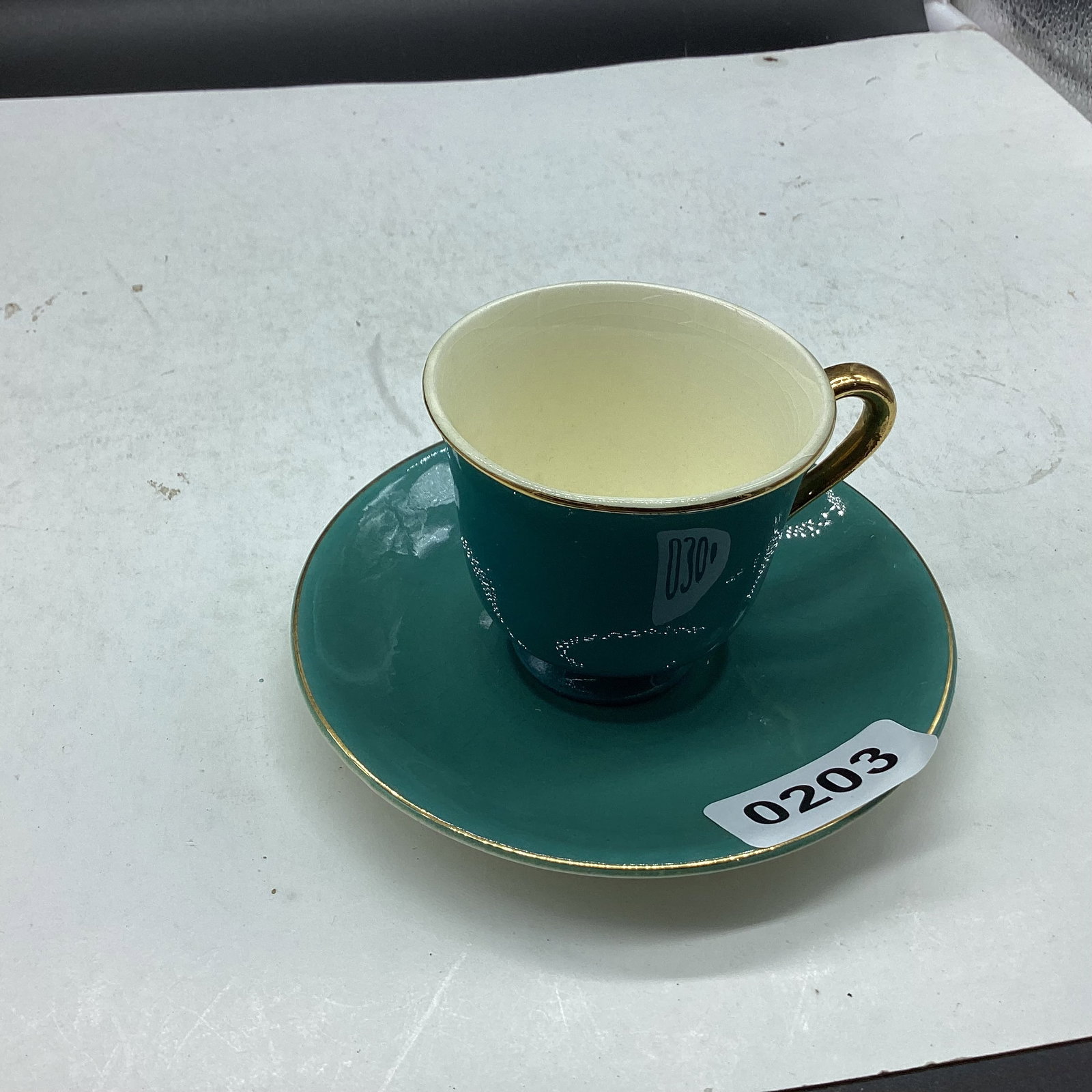 DEMITASSIE CUP & SAUCER BY STUBENVILLE USA: GOOD SHAPE