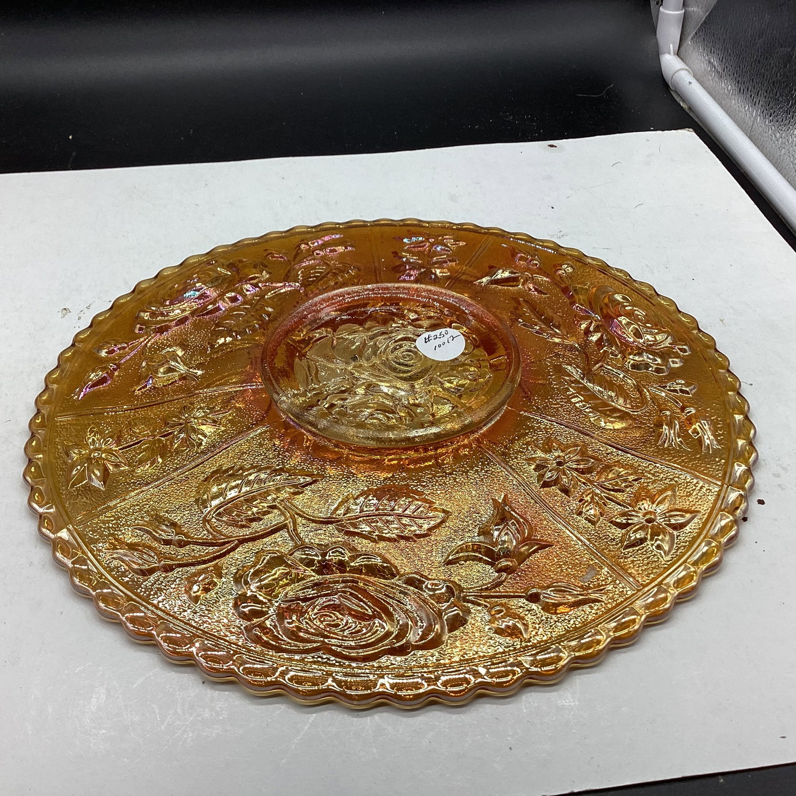 IMPERIAL LUSTER ROSE CARNIVAL PLATE - 2