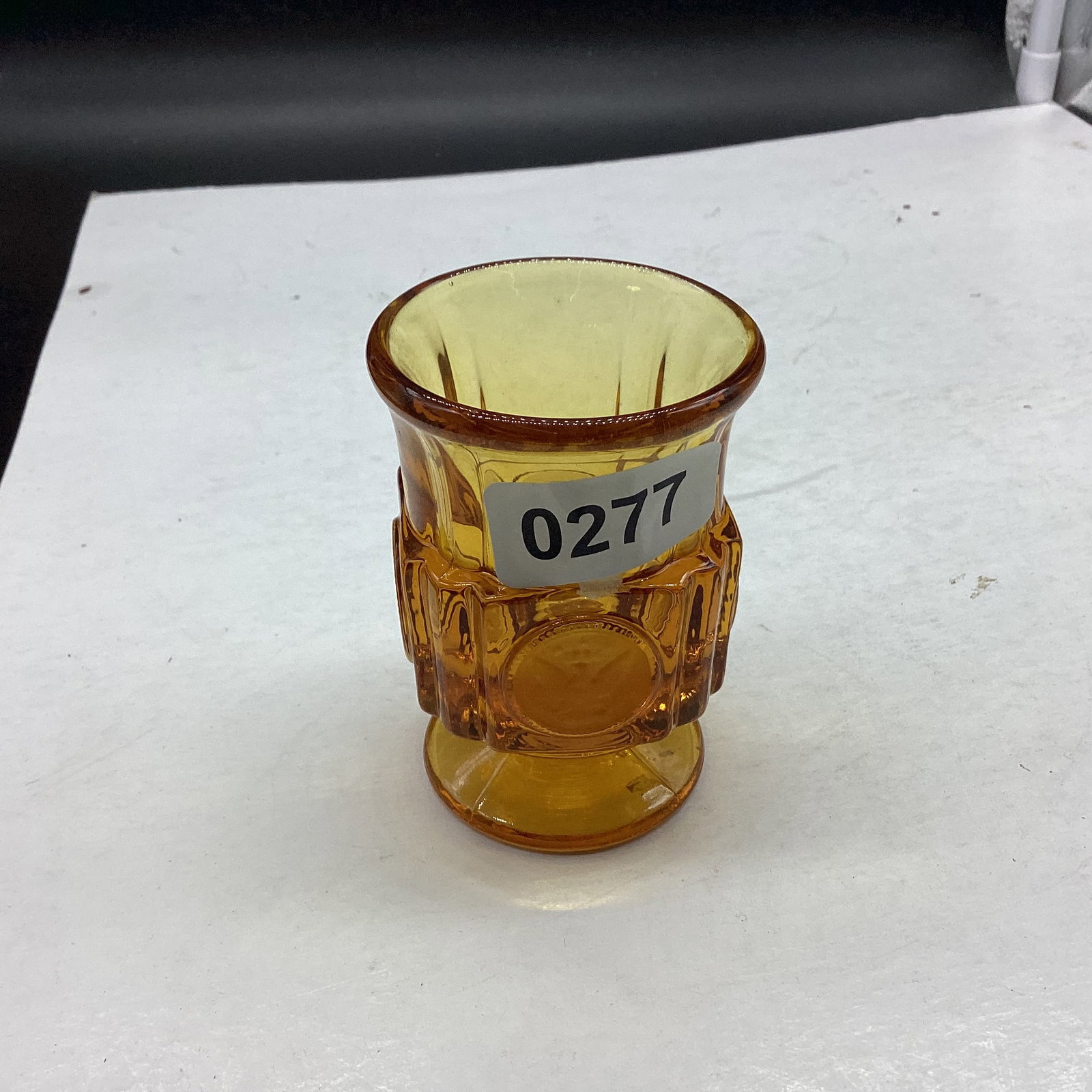 FOSTORIA COIN GLASS TOOTHPICK HOLDER (1 of 1)