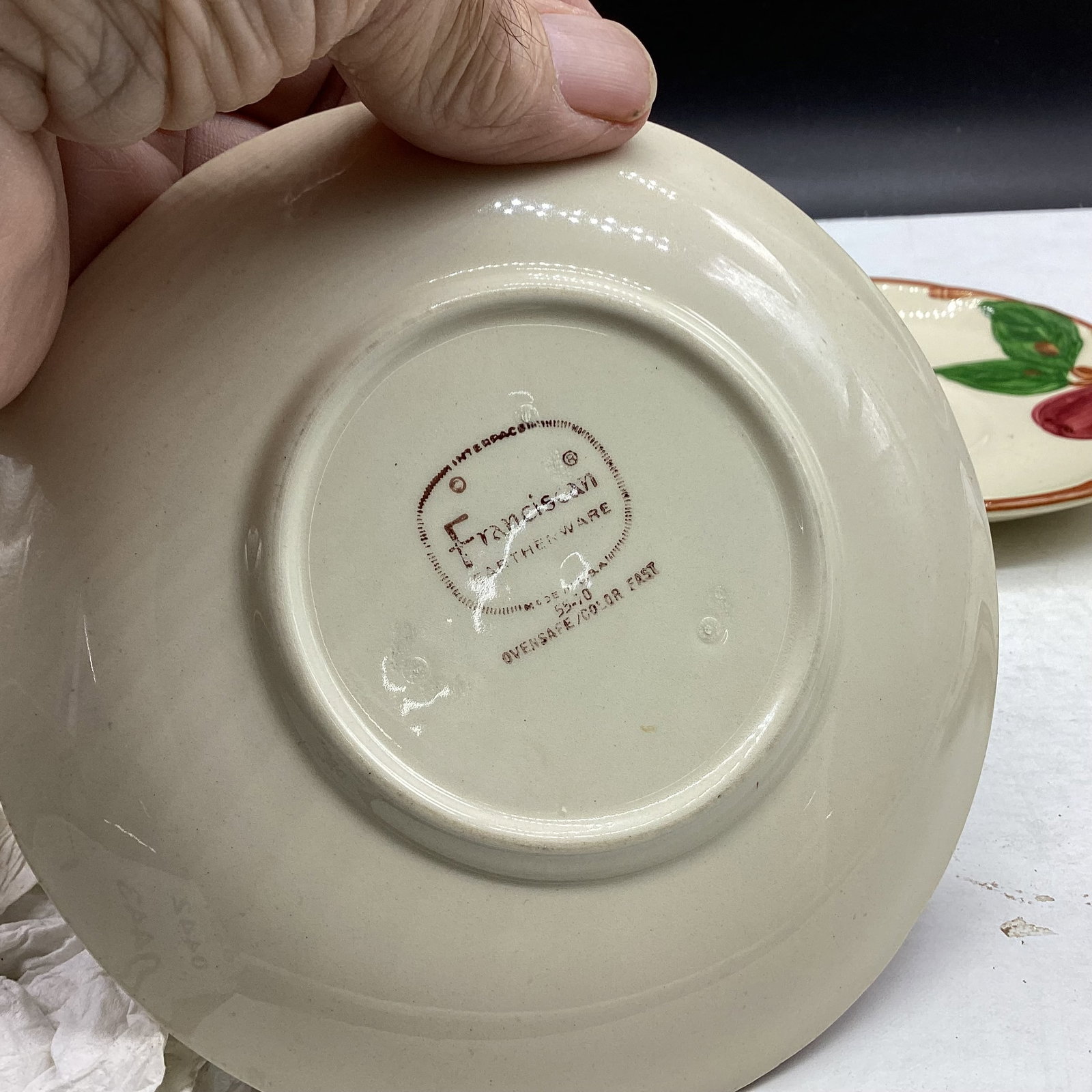 3 FRANCISCAN APPLE SAUCERS - 2