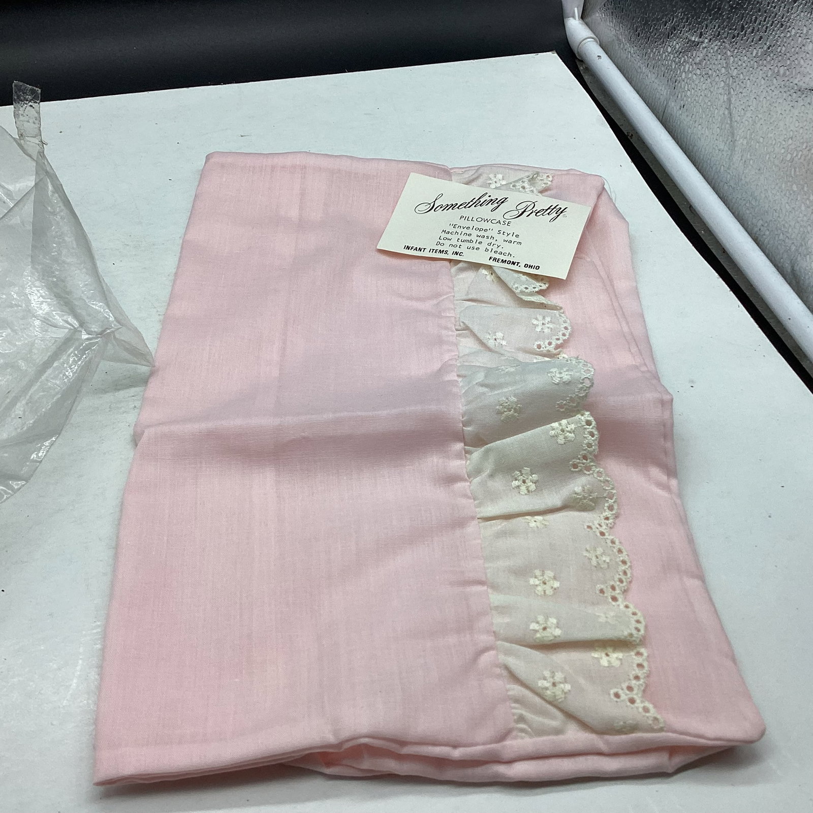 VINTAGE BABY PILLOW CASE: GOOD SHAPE