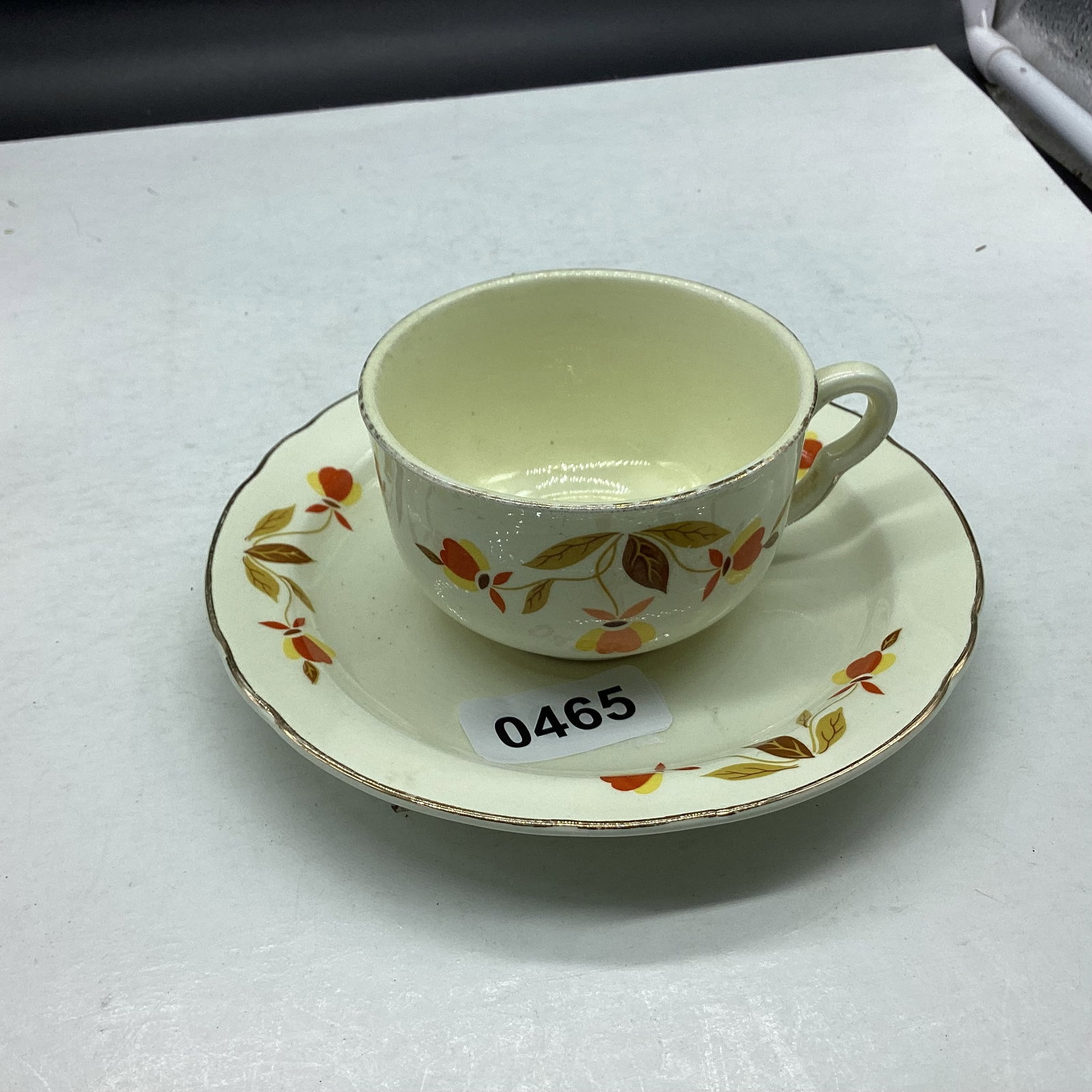 VINTAGE HALL JEWEL T CUP & SAUCER: GOOD SHAPE