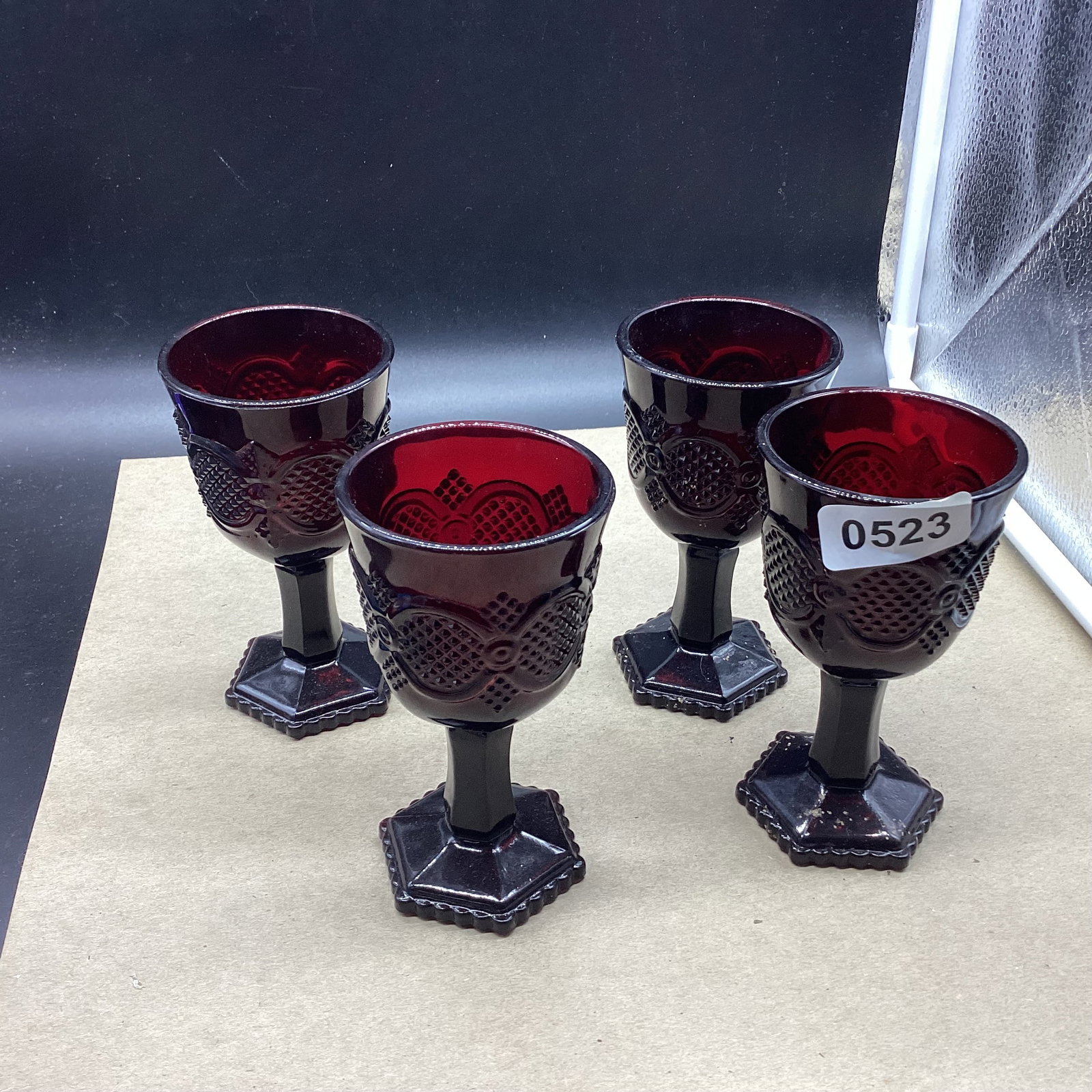 4 AVON CAPE COD WINE GLASSES