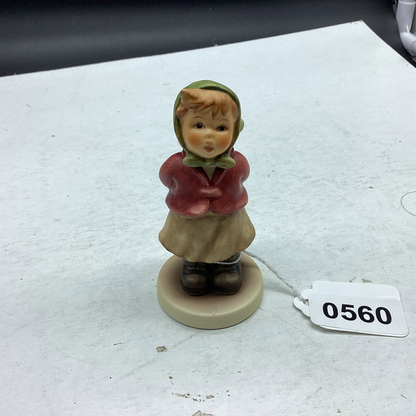 HUMMEL FIGURINE CLEAR AS A BELL: 3 1/2" TALL GOOD SHAPE
