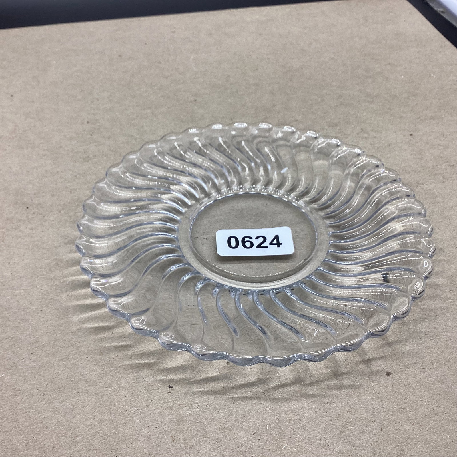 FOSTORIA COLONY MAYONAISE UNDER PLATE: 7 1/4" WIDE GOOD SHAPE