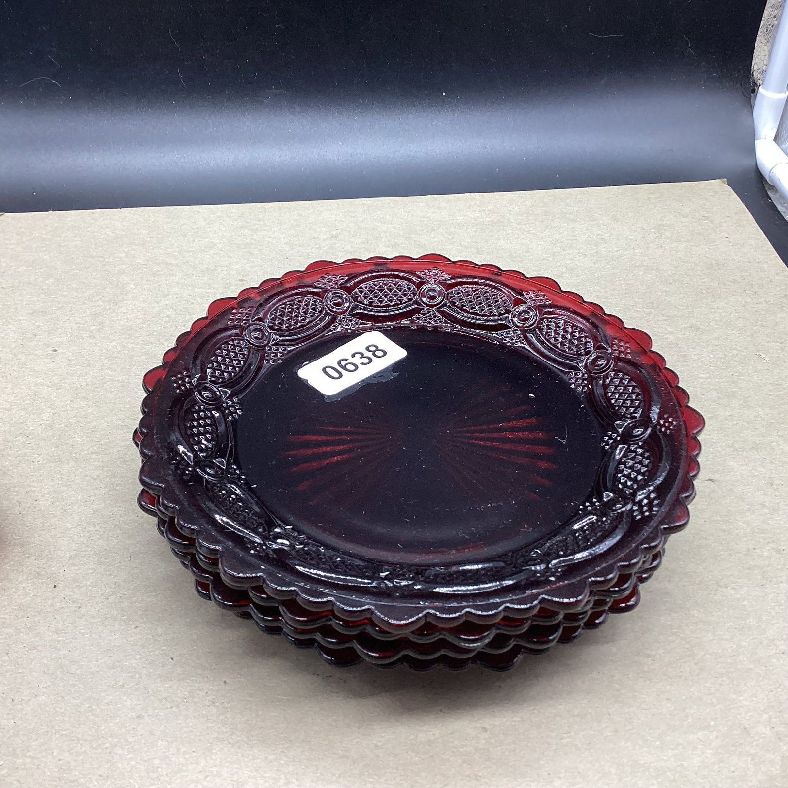 4 AVON CAPE COD SALAD PLATES: 7 1/4" WIDE GOOD SHAPE
